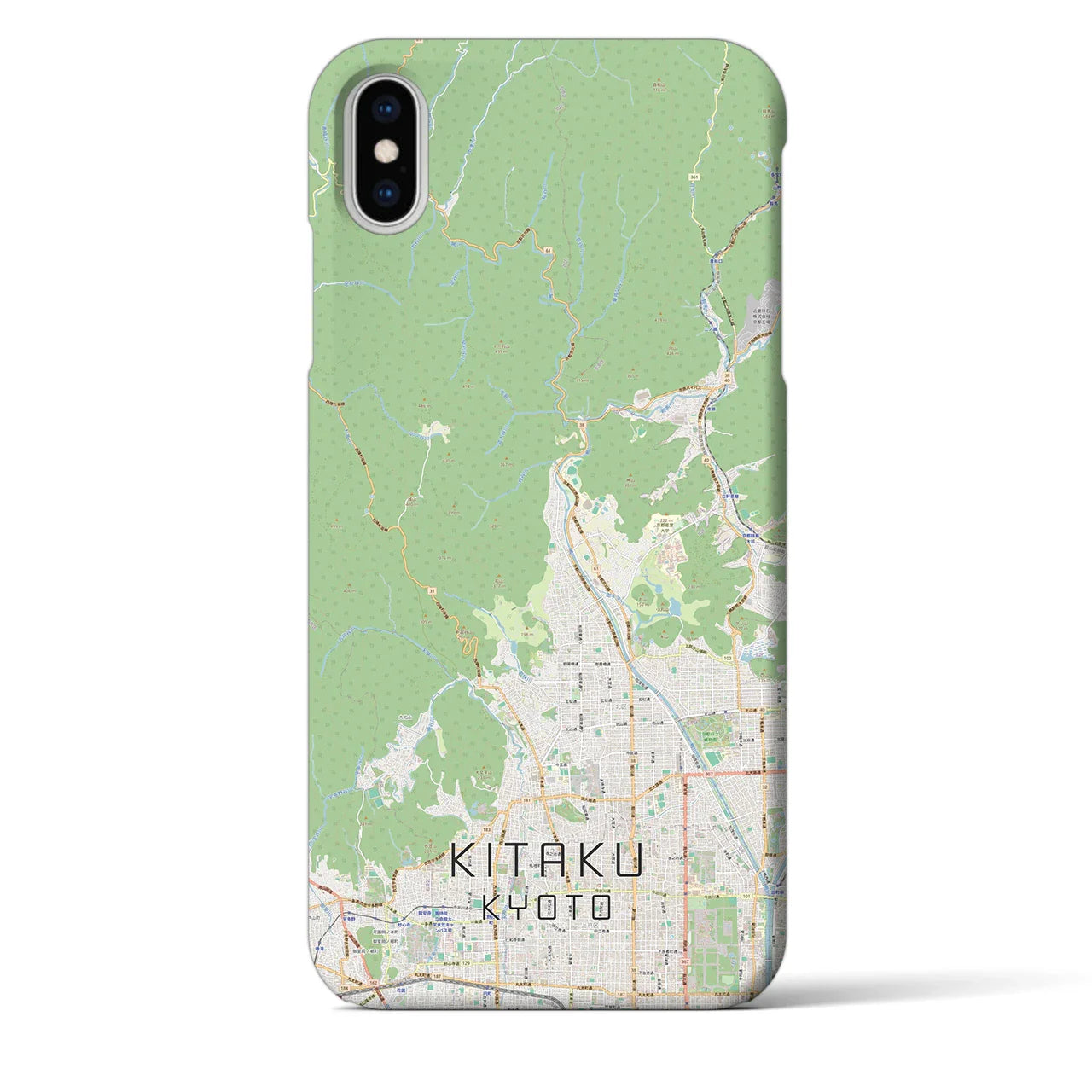 【北区(京都市)】地図柄iPhoneケース(バックカバータイプ)