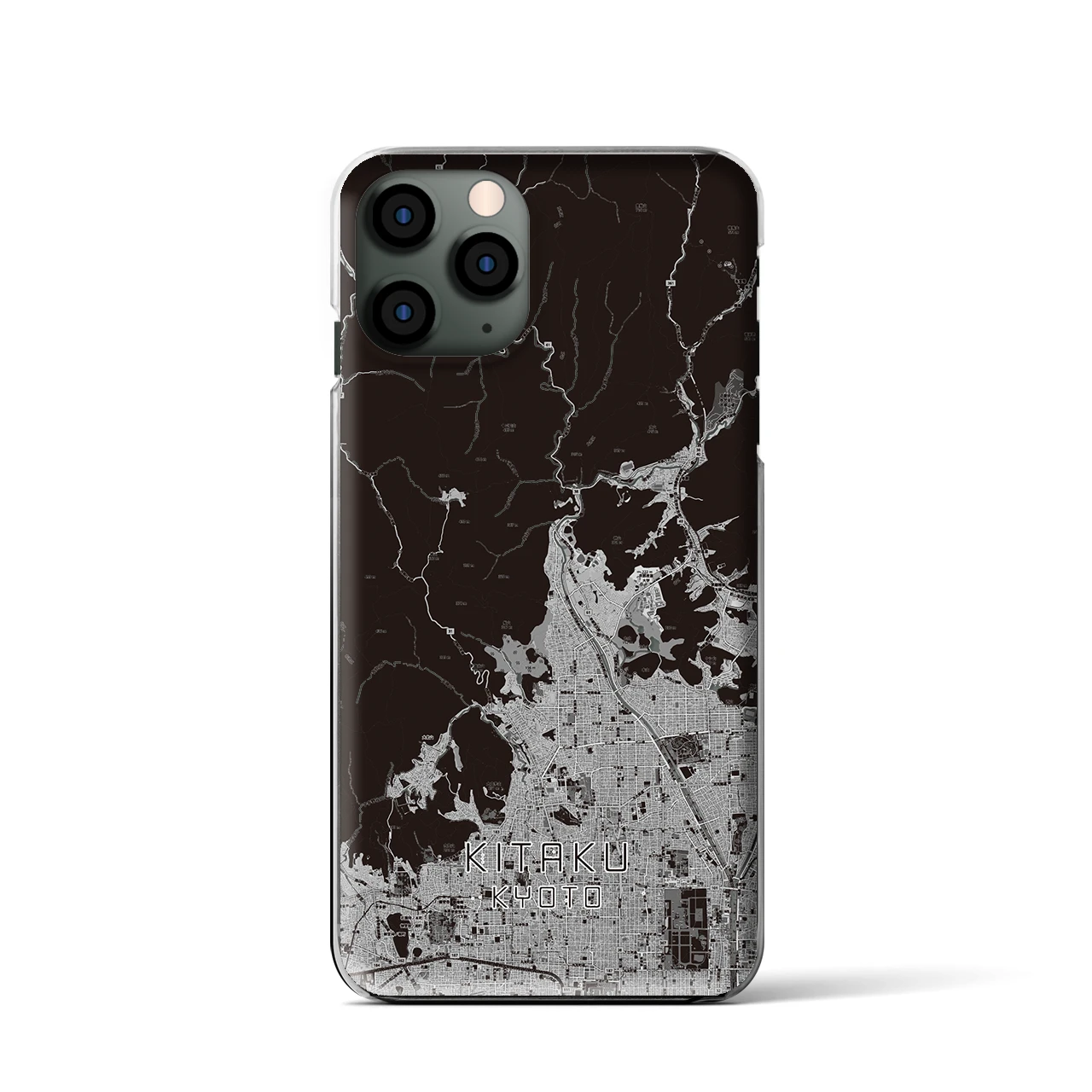 【北区(京都市)】地図柄iPhoneケース(クリアタイプ)