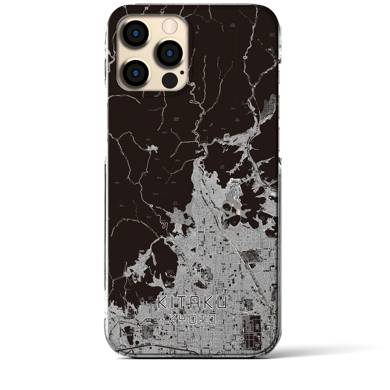 【北区(京都市)】地図柄iPhoneケース(クリアタイプ)