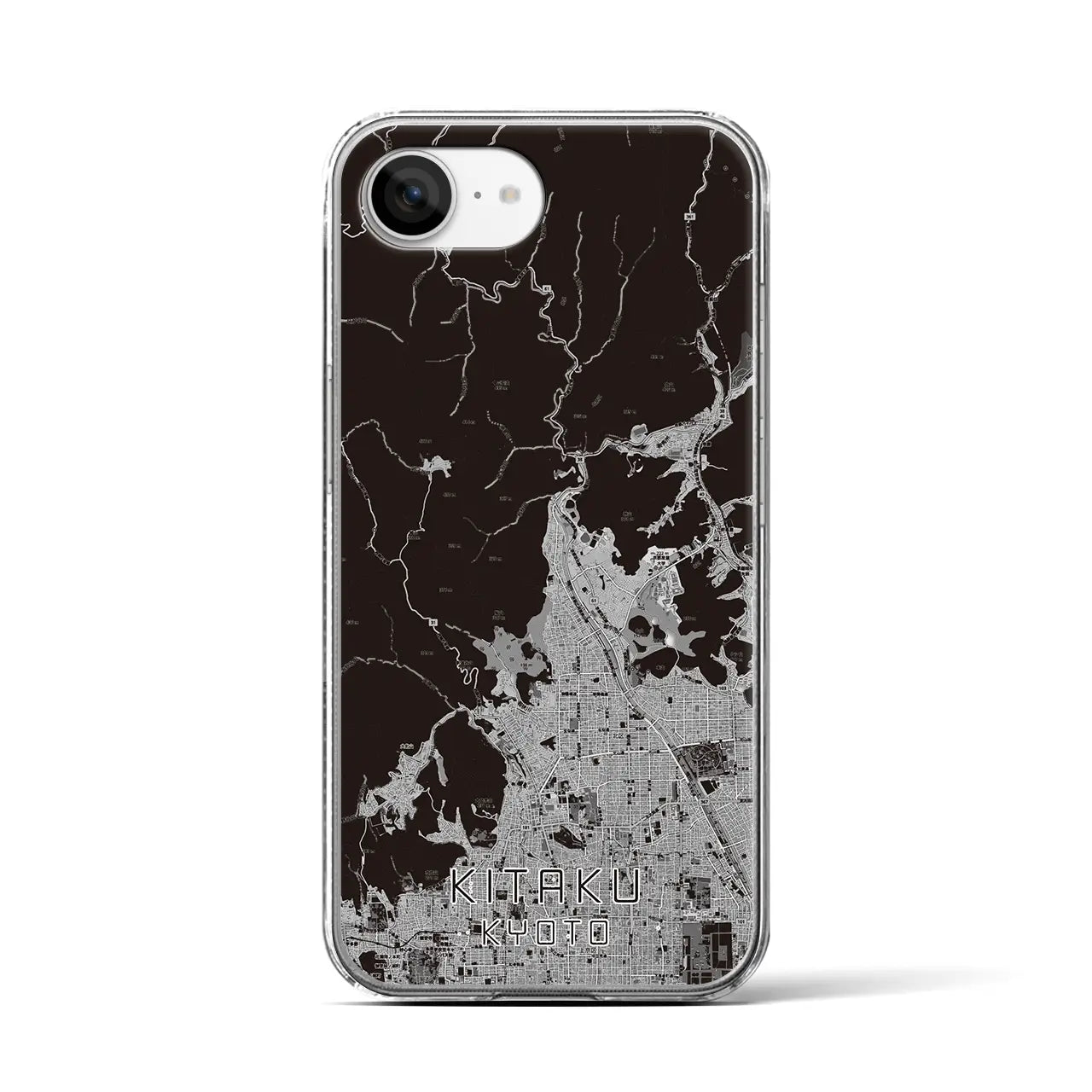 【北区(京都市)】地図柄iPhoneケース(クリアタイプ)