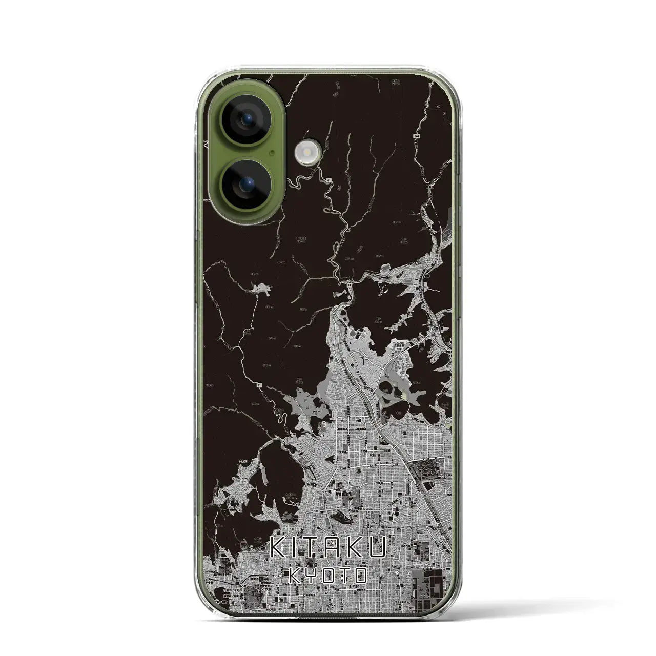 【北区(京都市)】地図柄iPhoneケース(クリアタイプ)