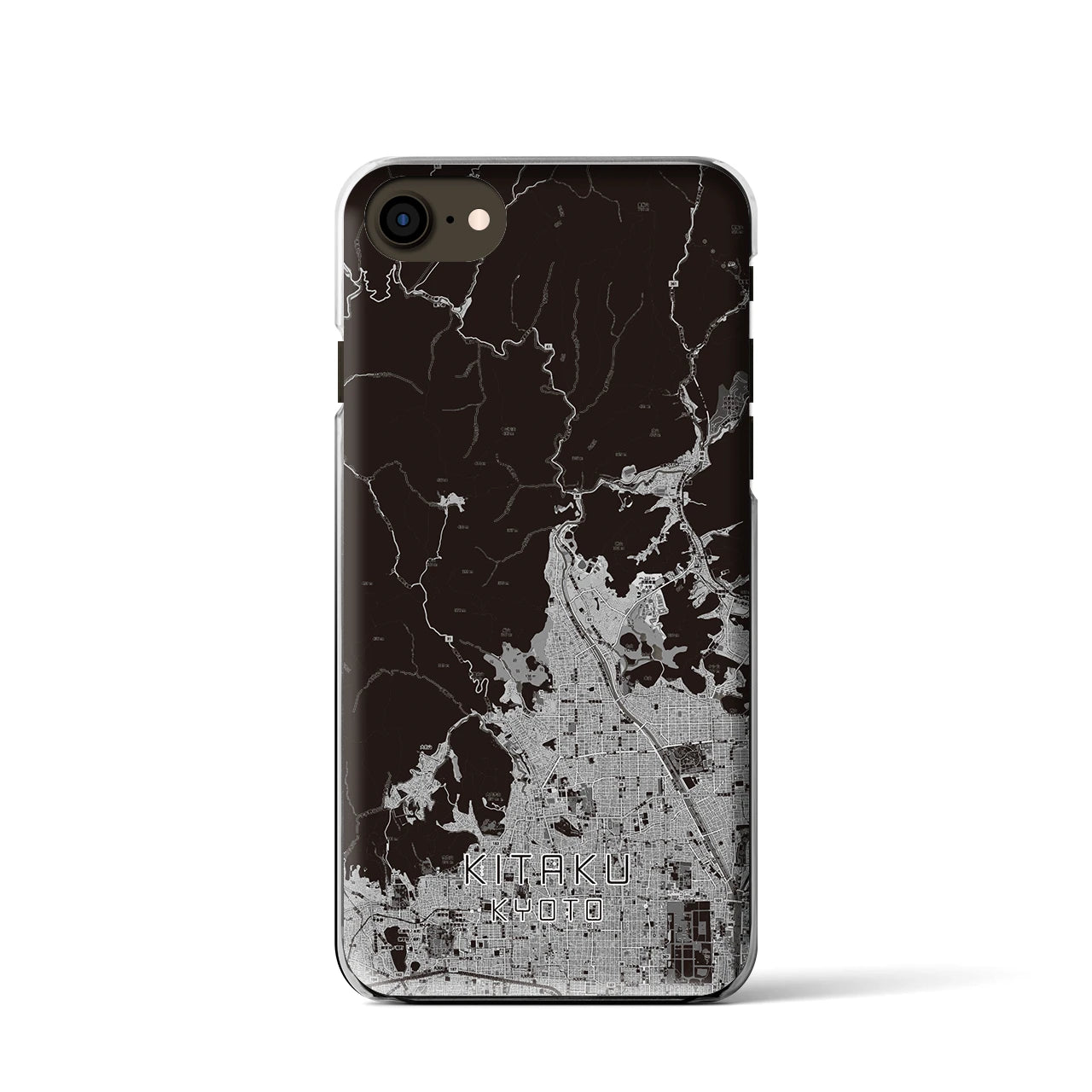 【北区(京都市)】地図柄iPhoneケース(クリアタイプ)