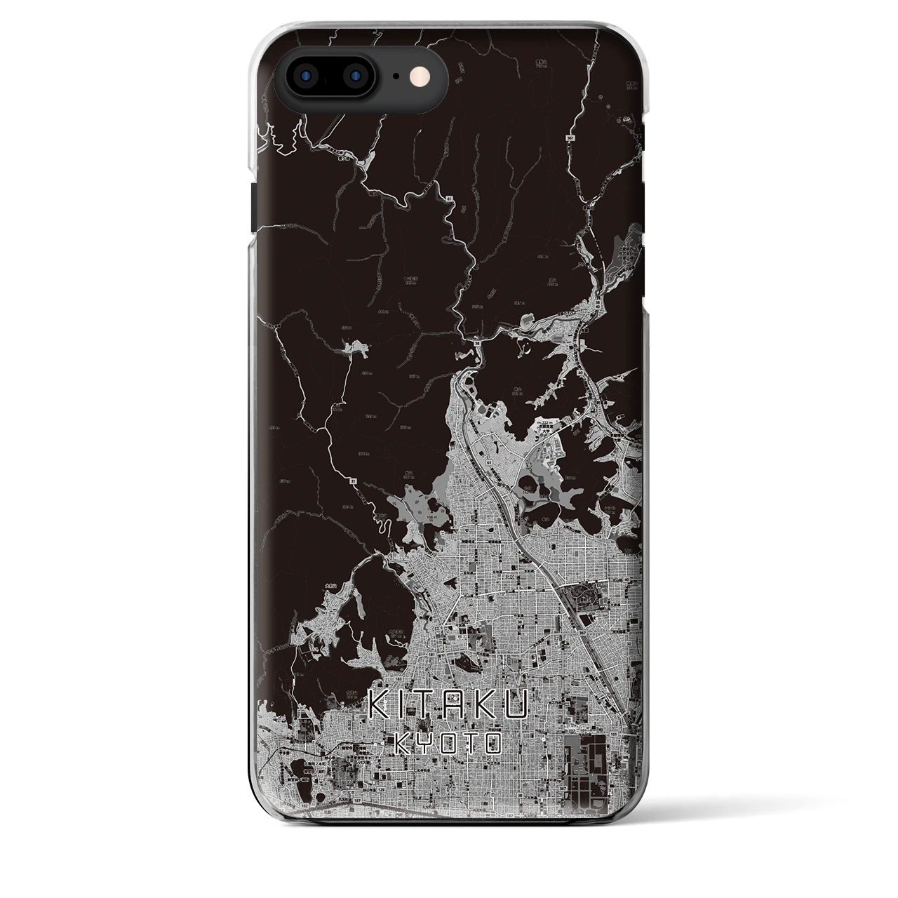 【北区(京都市)】地図柄iPhoneケース(クリアタイプ)