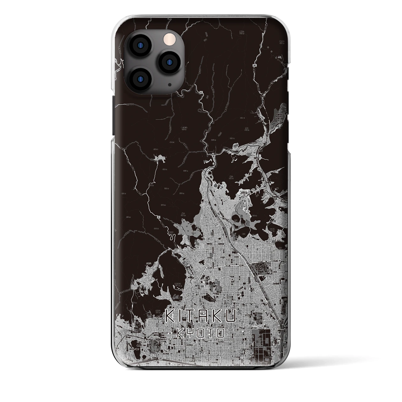 【北区(京都市)】地図柄iPhoneケース(クリアタイプ)