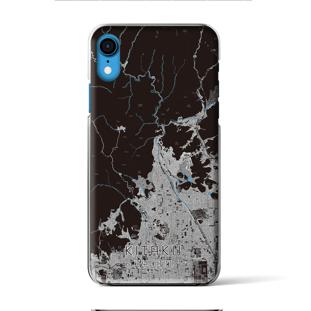【北区(京都市)】地図柄iPhoneケース(クリアタイプ)