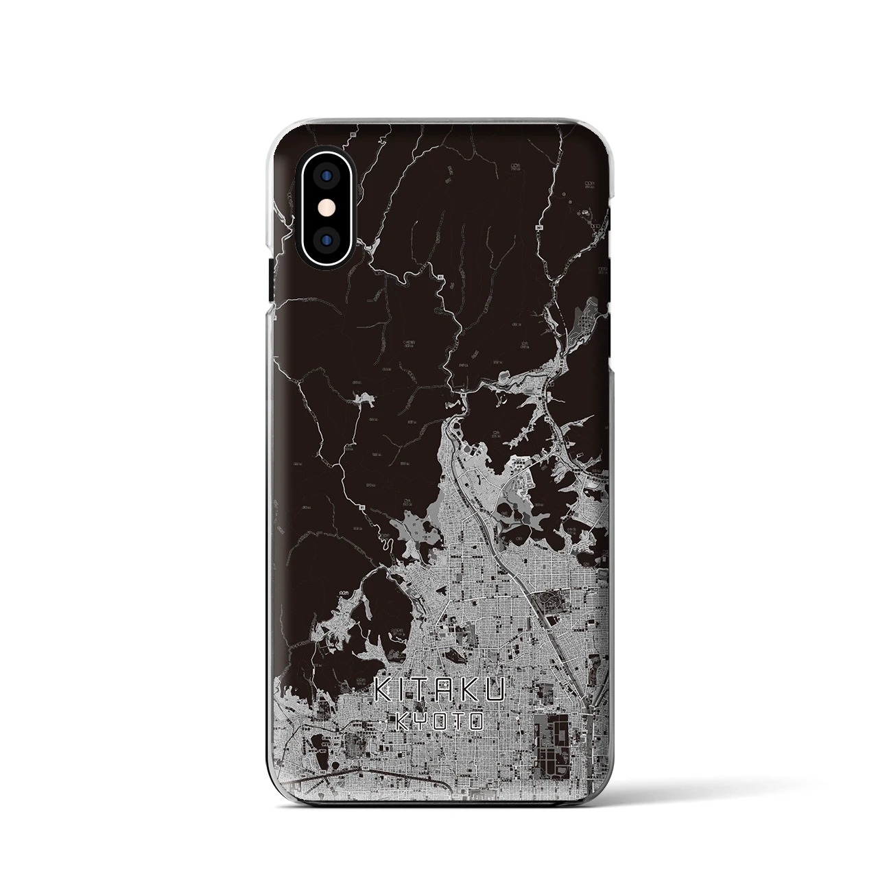 【北区(京都市)】地図柄iPhoneケース(クリアタイプ)