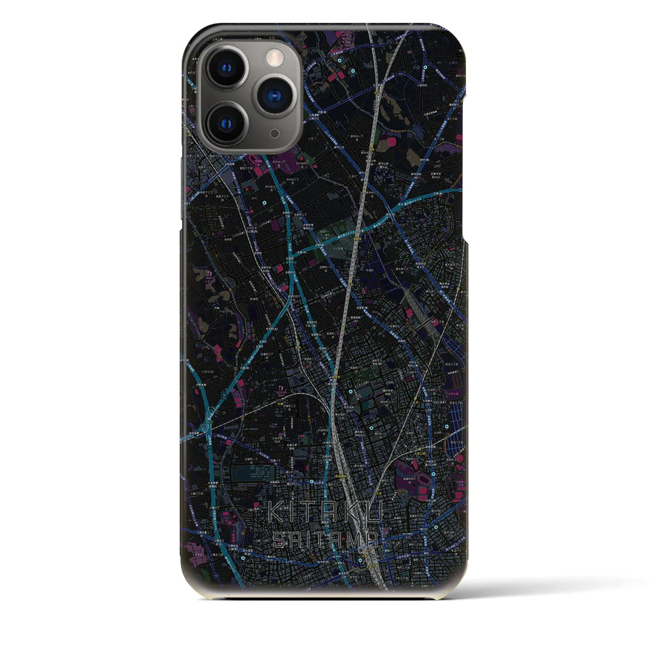 【北区(さいたま市)】地図柄iPhoneケース(バックカバータイプ)