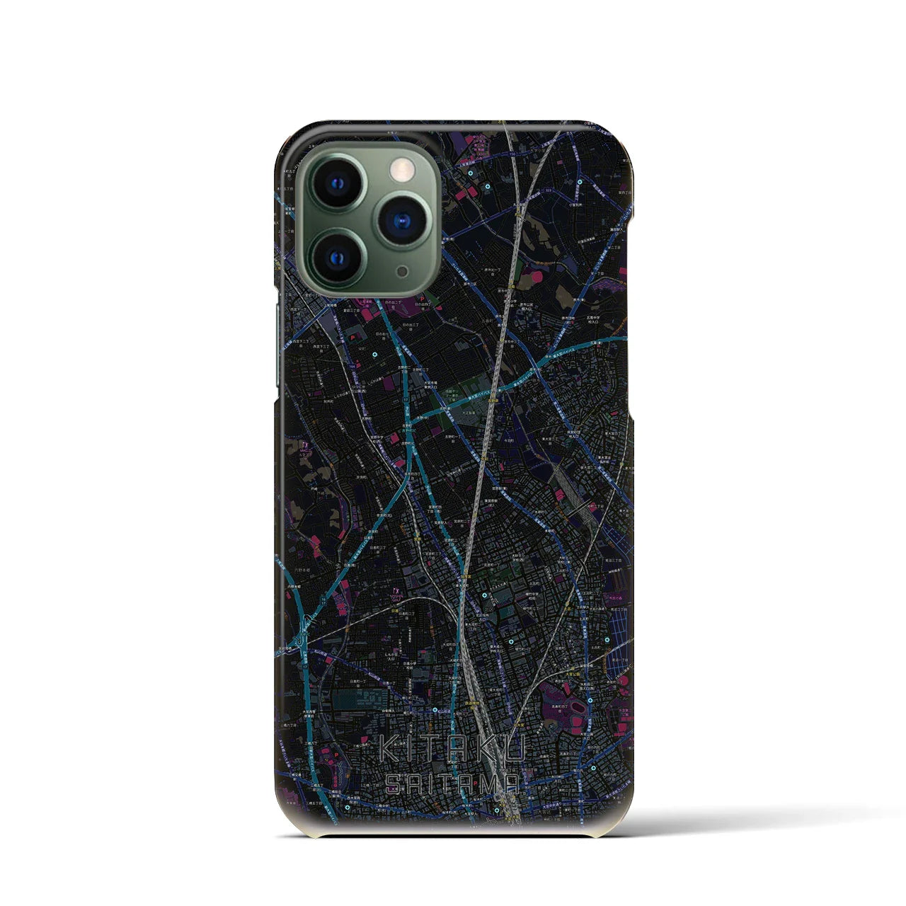 【北区(さいたま市)】地図柄iPhoneケース(バックカバータイプ)