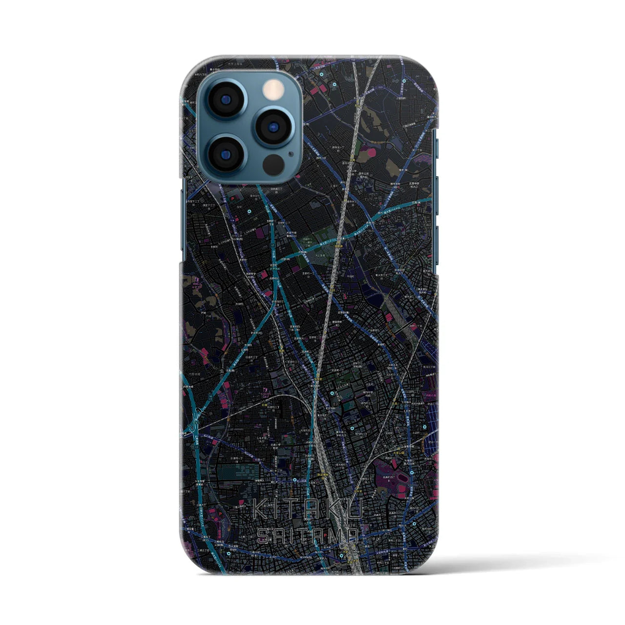 【北区(さいたま市)】地図柄iPhoneケース(バックカバータイプ)