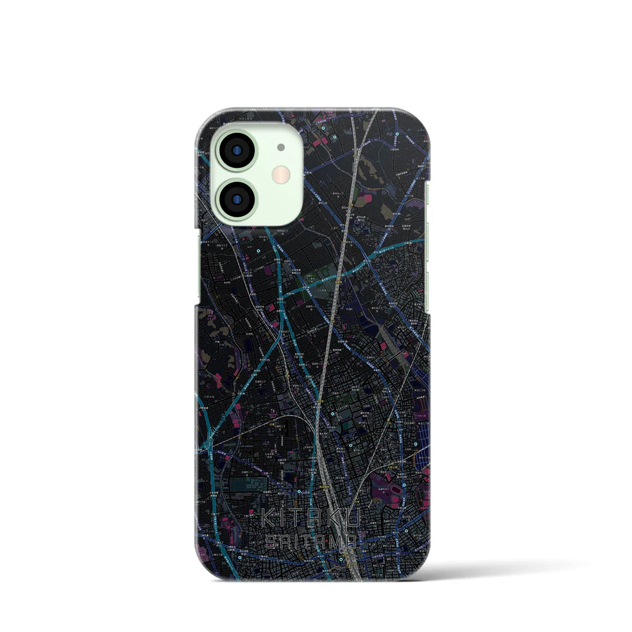【北区(さいたま市)】地図柄iPhoneケース(バックカバータイプ)