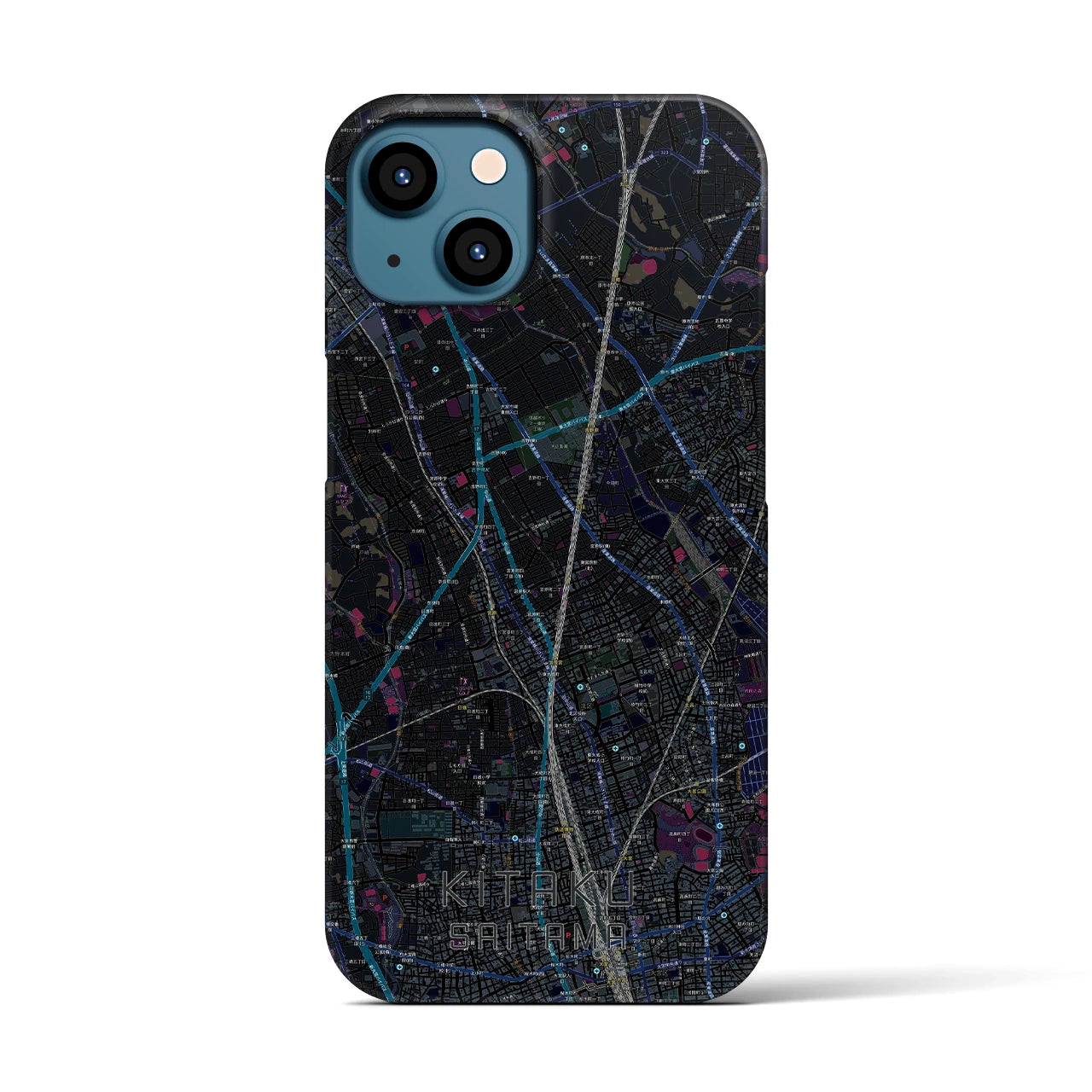 【北区(さいたま市)】地図柄iPhoneケース(バックカバータイプ)