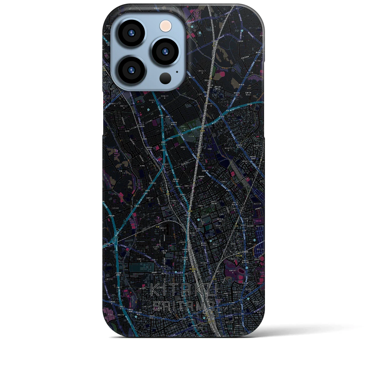 【北区(さいたま市)】地図柄iPhoneケース(バックカバータイプ)