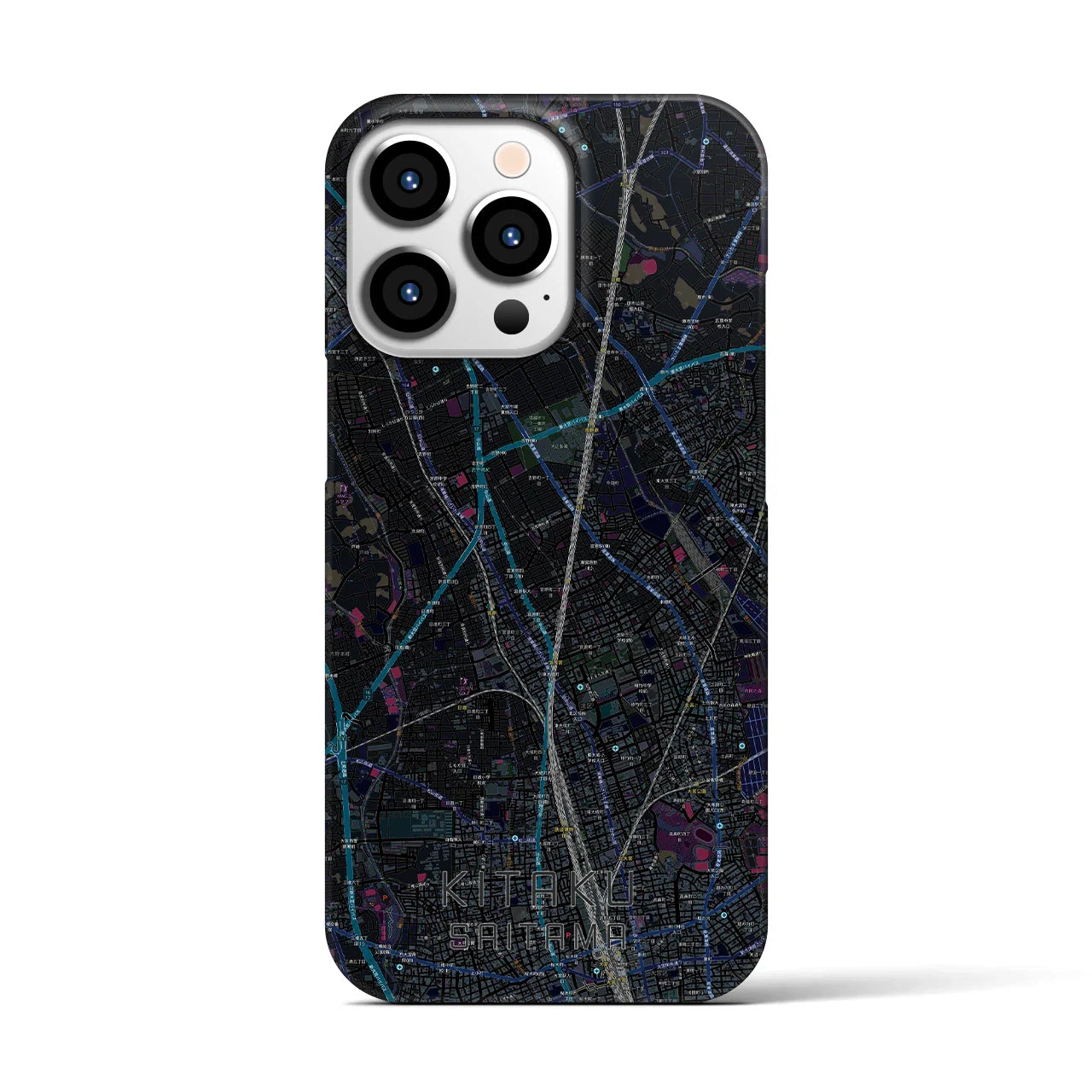 【北区(さいたま市)】地図柄iPhoneケース(バックカバータイプ)