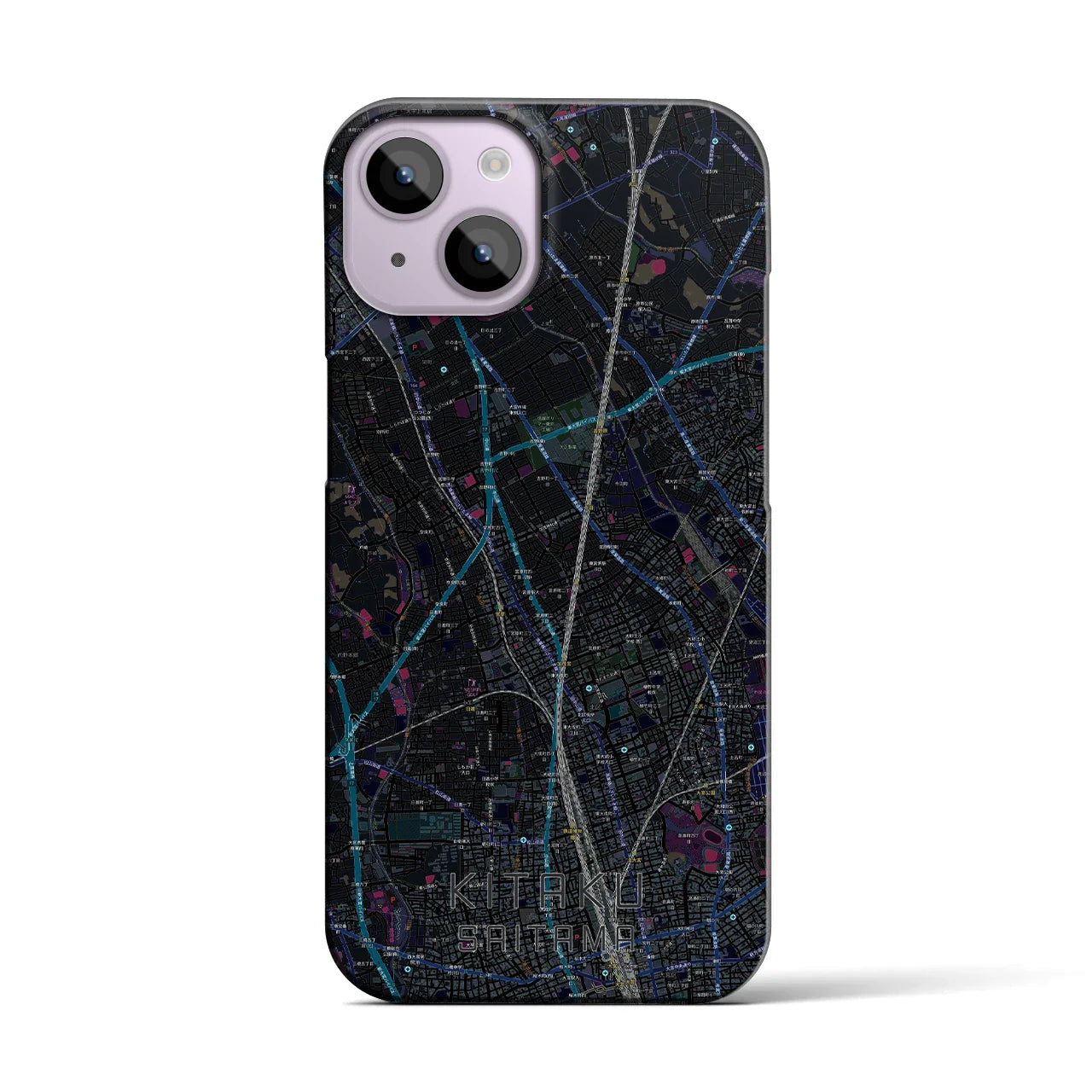 【北区(さいたま市)】地図柄iPhoneケース(バックカバータイプ)