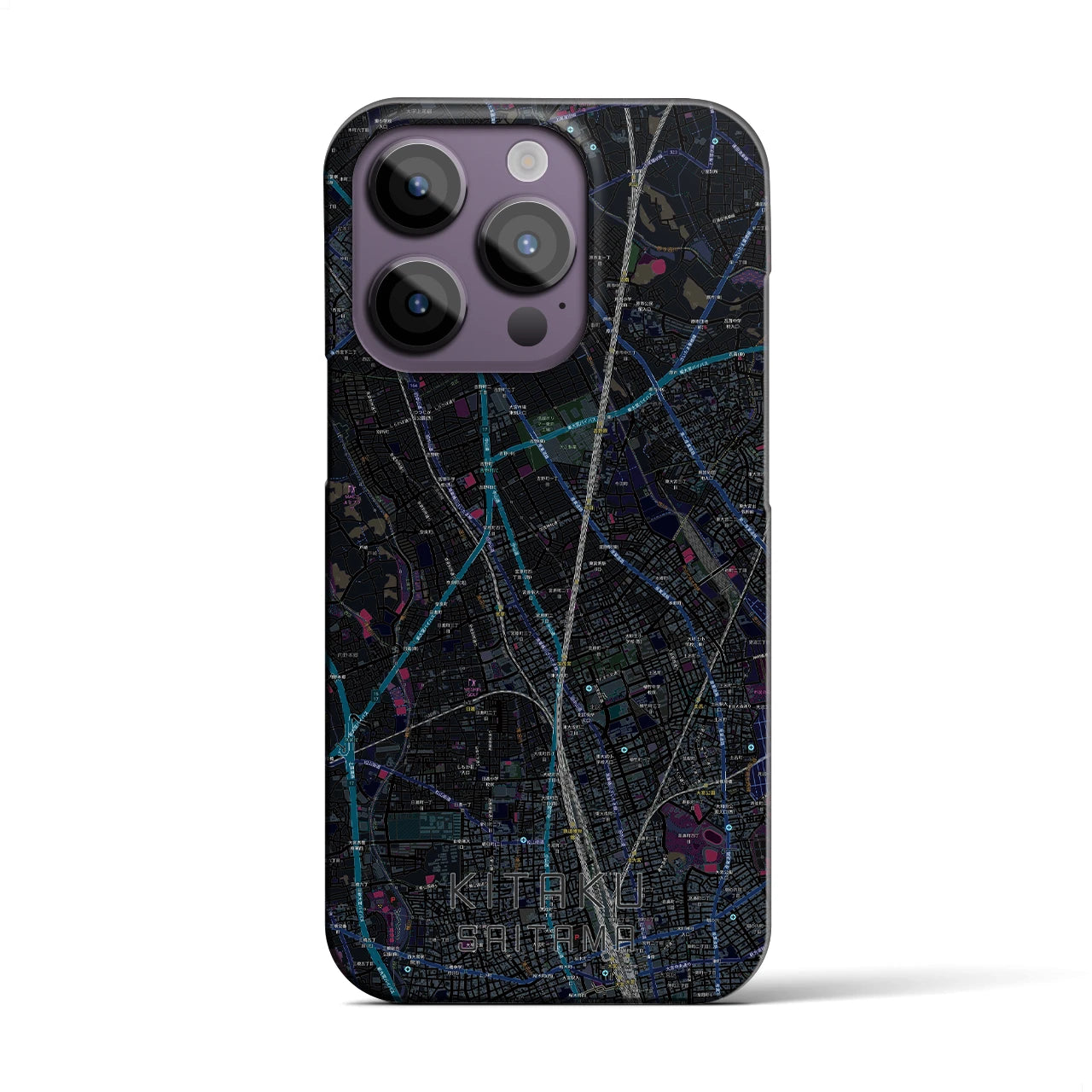 【北区(さいたま市)】地図柄iPhoneケース(バックカバータイプ)