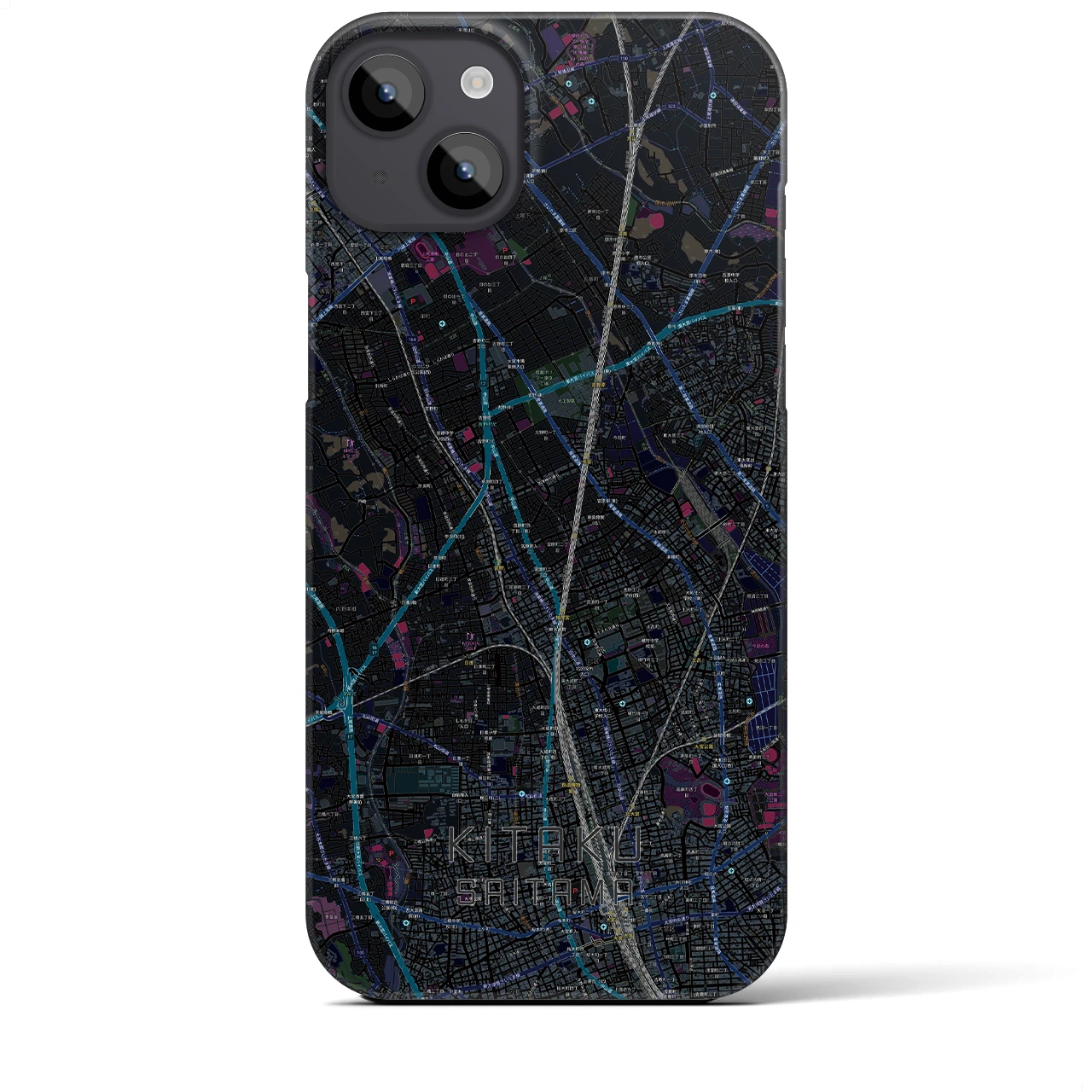 【北区(さいたま市)】地図柄iPhoneケース(バックカバータイプ)