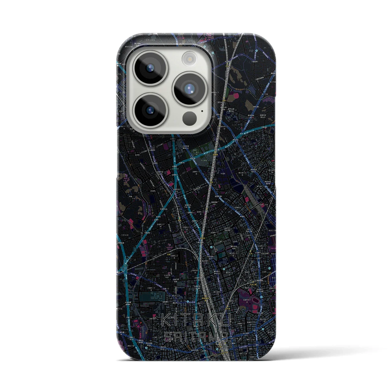 【北区(さいたま市)】地図柄iPhoneケース(バックカバータイプ)