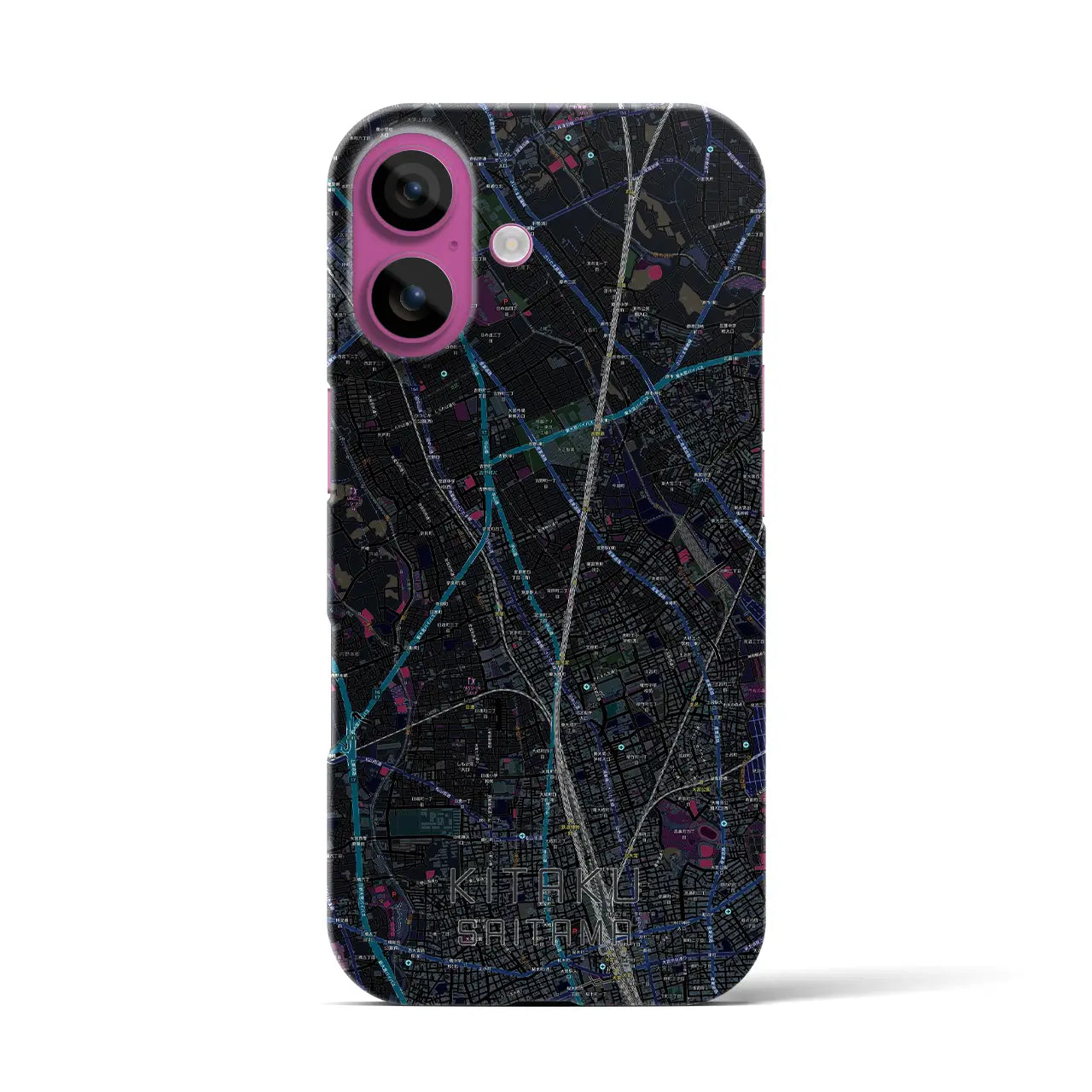 【北区(さいたま市)】地図柄iPhoneケース(バックカバータイプ)