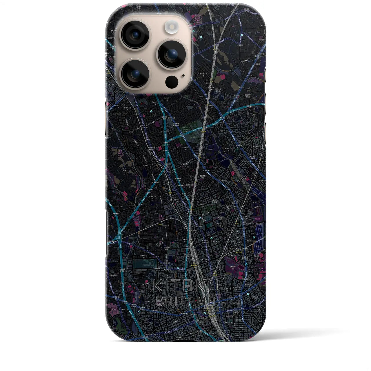 【北区(さいたま市)】地図柄iPhoneケース(バックカバータイプ)