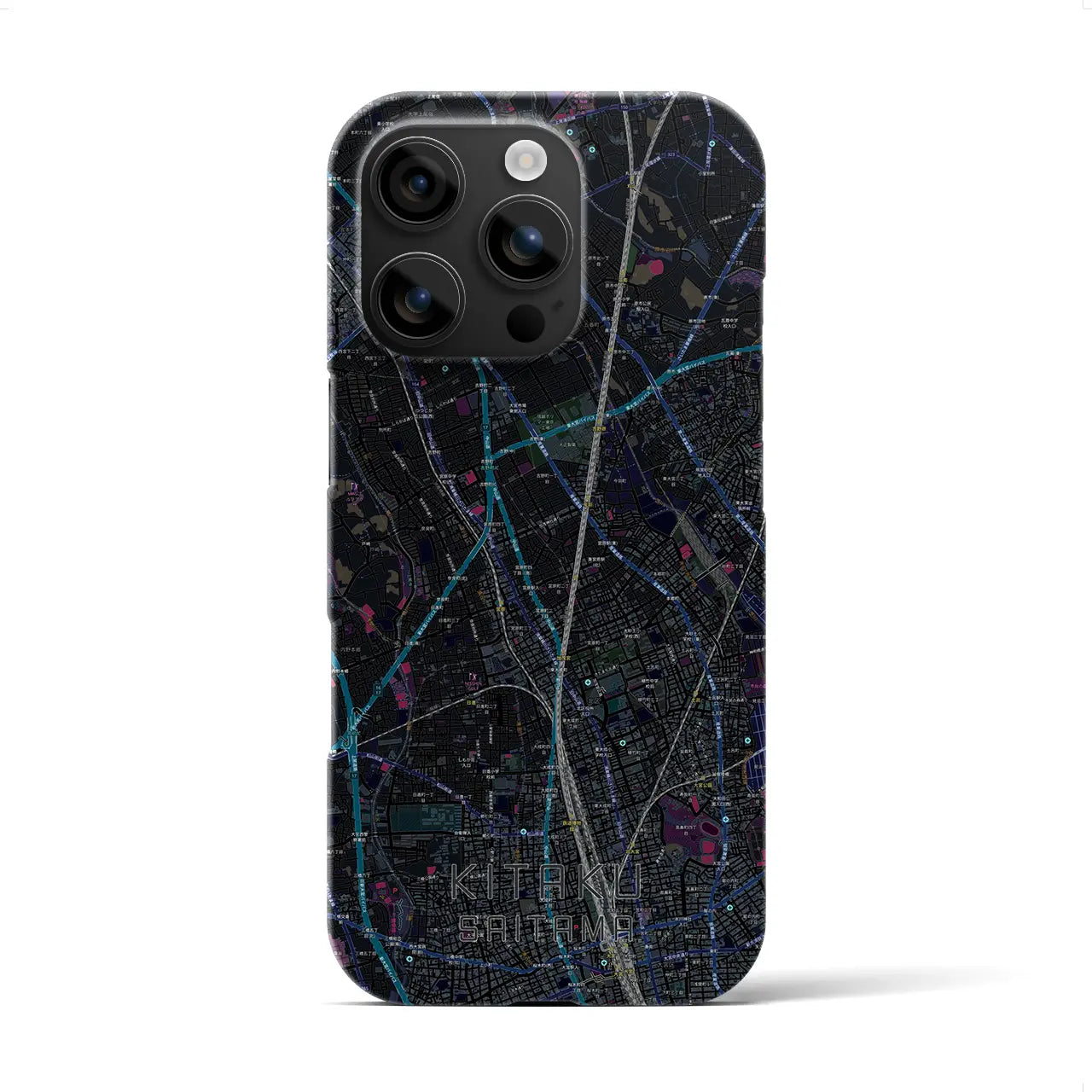 【北区(さいたま市)】地図柄iPhoneケース(バックカバータイプ)