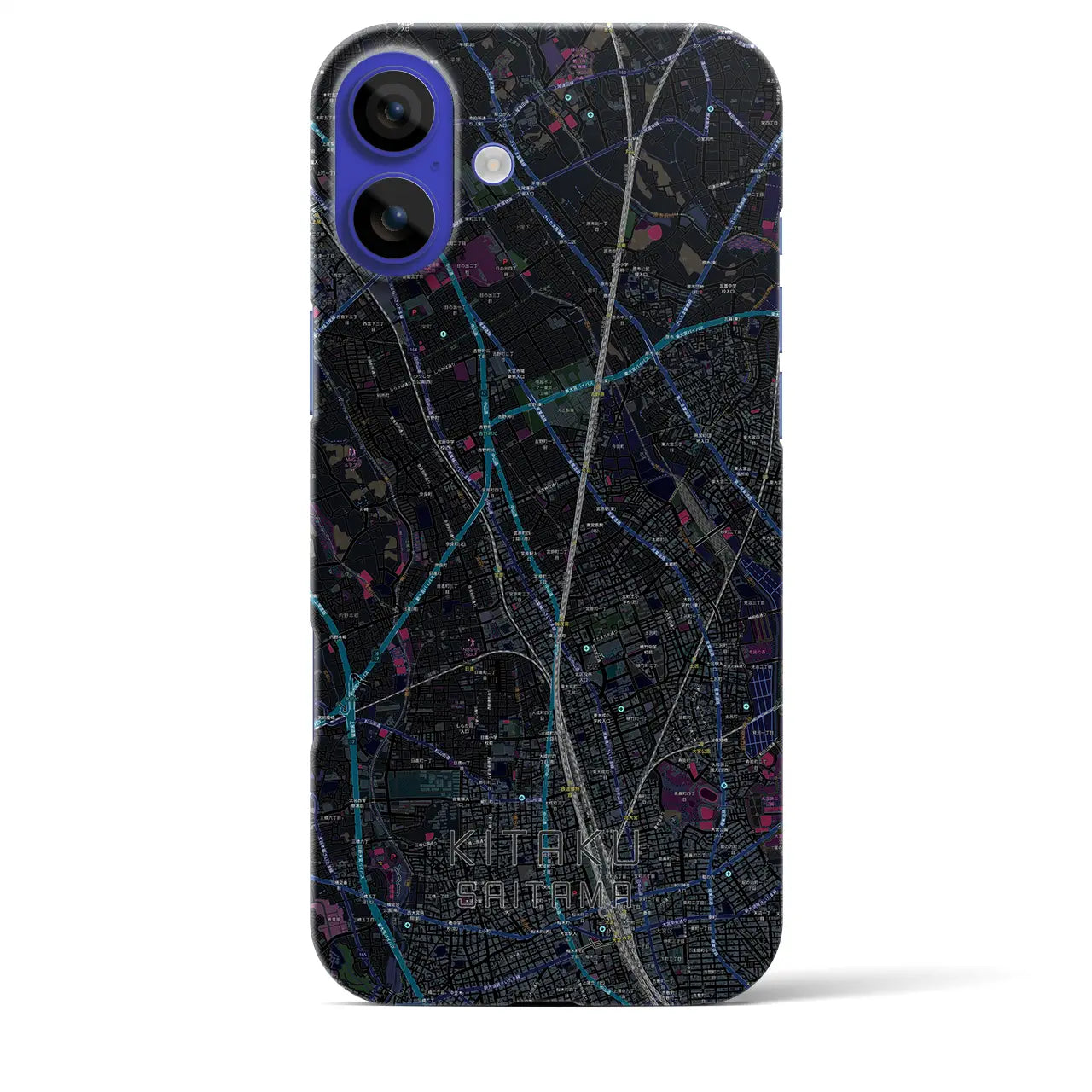 【北区(さいたま市)】地図柄iPhoneケース(バックカバータイプ)