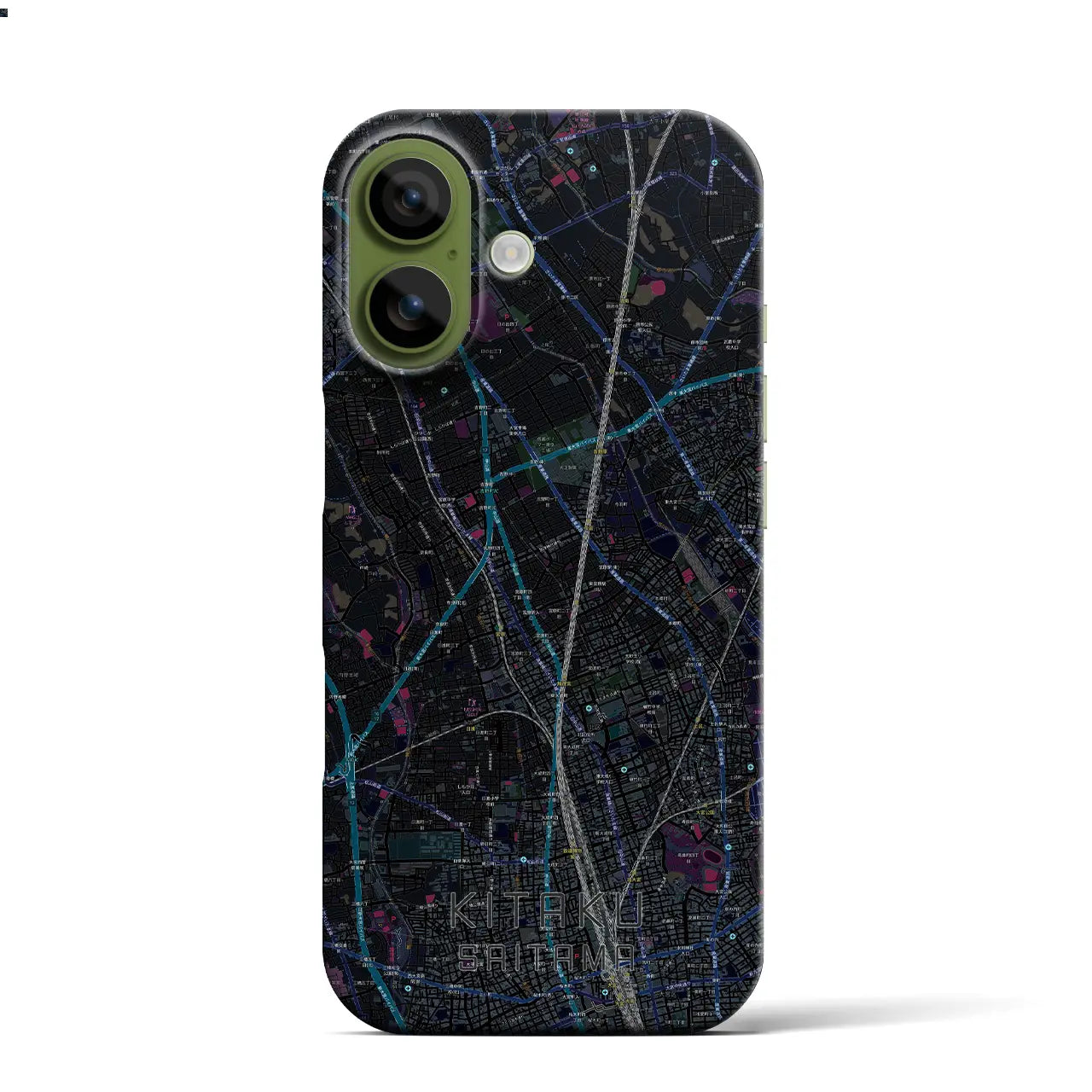 【北区(さいたま市)】地図柄iPhoneケース(バックカバータイプ)