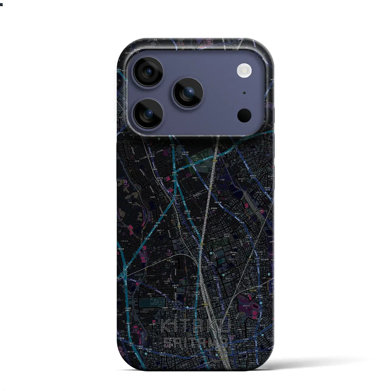 【北区(さいたま市)】地図柄iPhoneケース(バックカバータイプ)