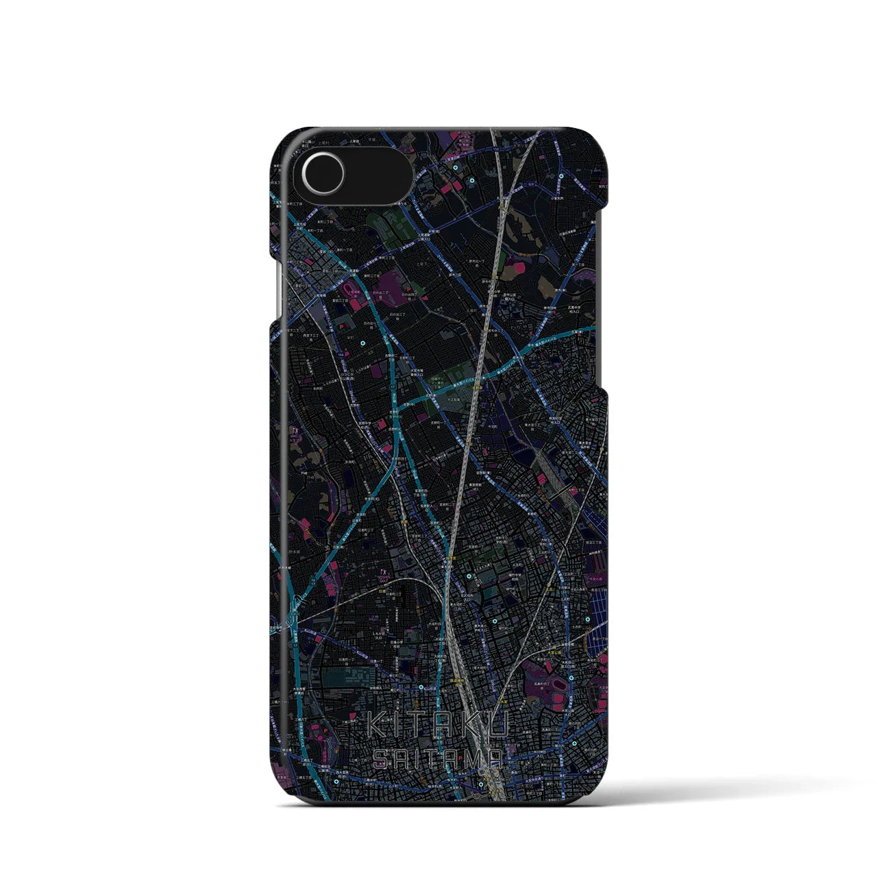 【北区(さいたま市)】地図柄iPhoneケース(バックカバータイプ)