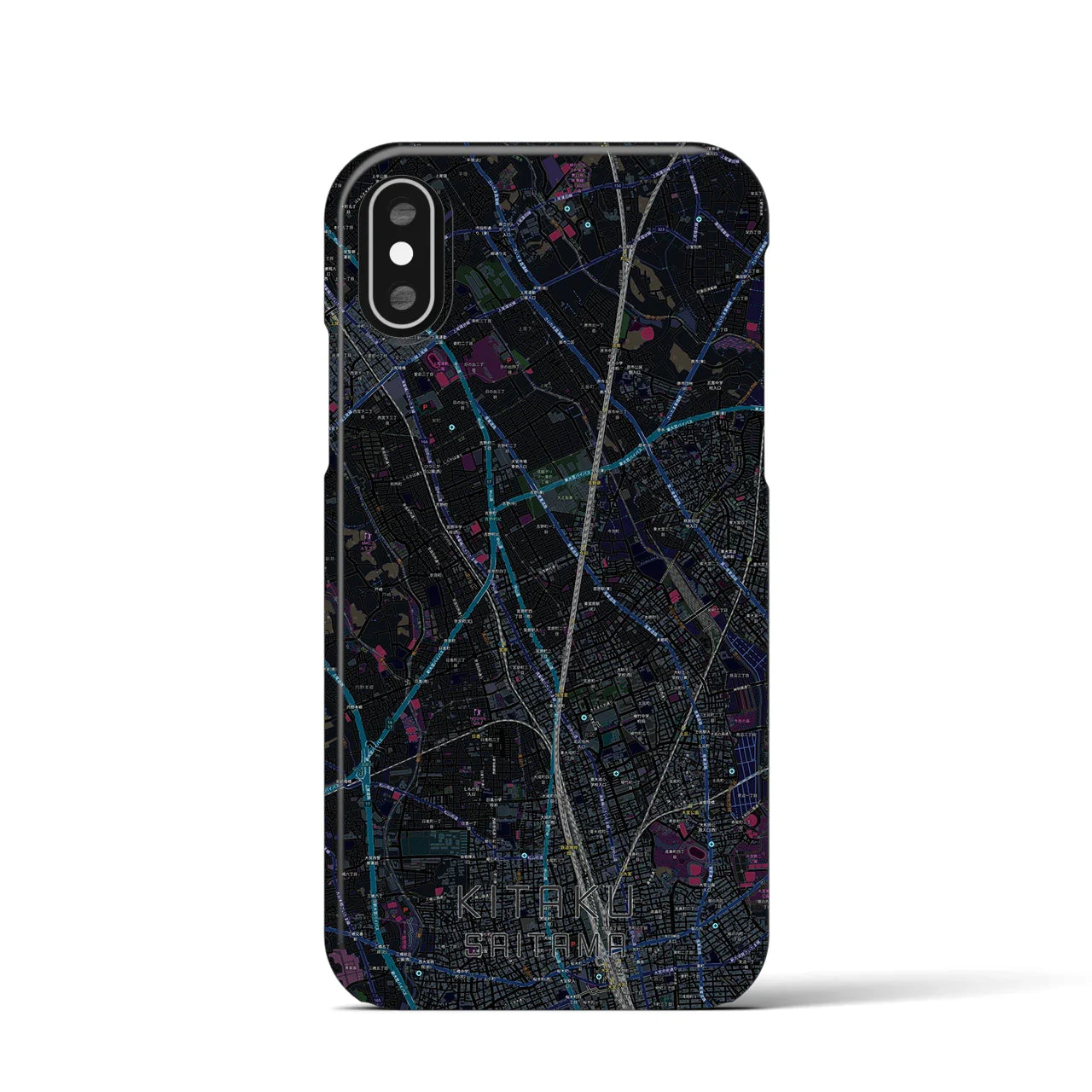 【北区(さいたま市)】地図柄iPhoneケース(バックカバータイプ)