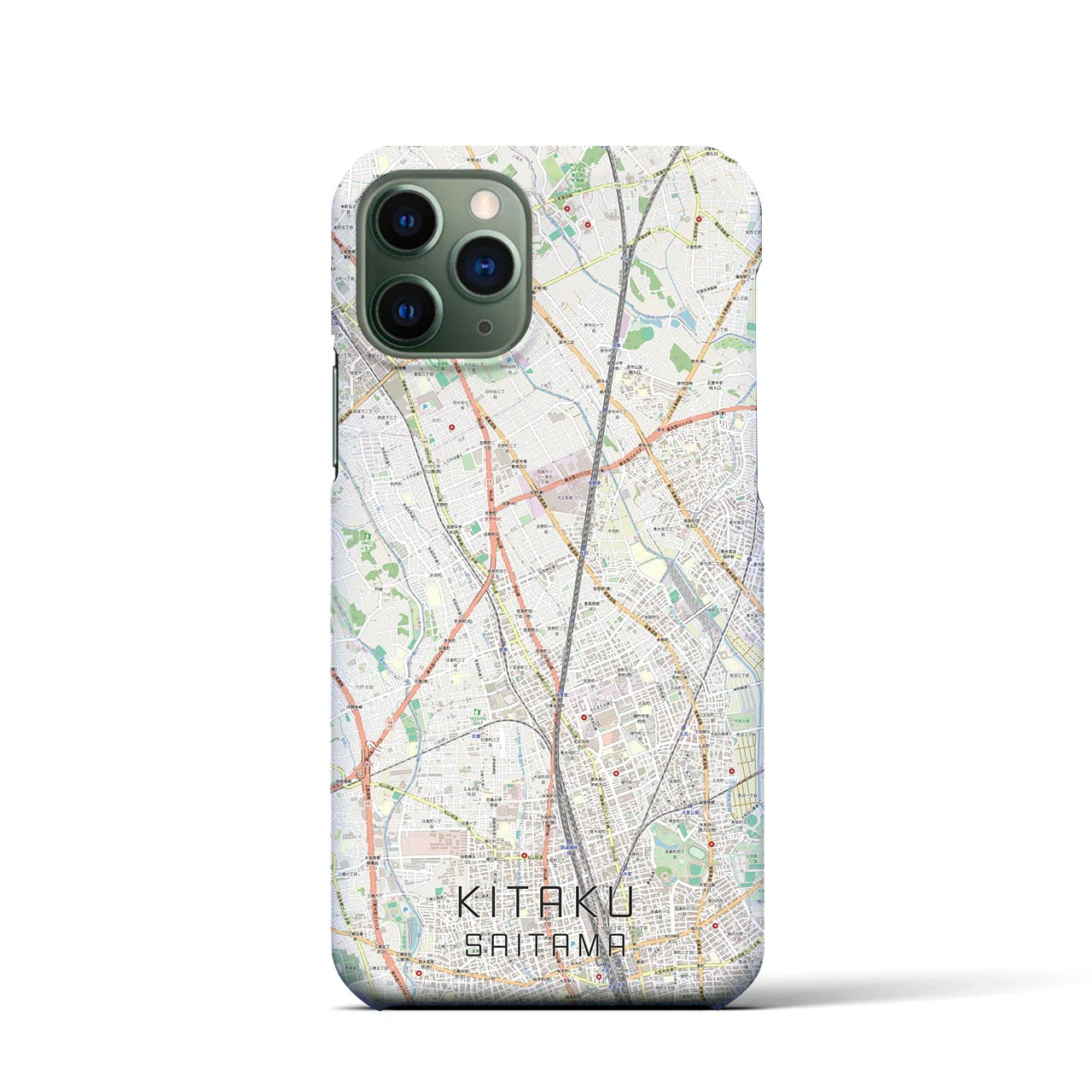 【北区(さいたま市)】地図柄iPhoneケース(バックカバータイプ)