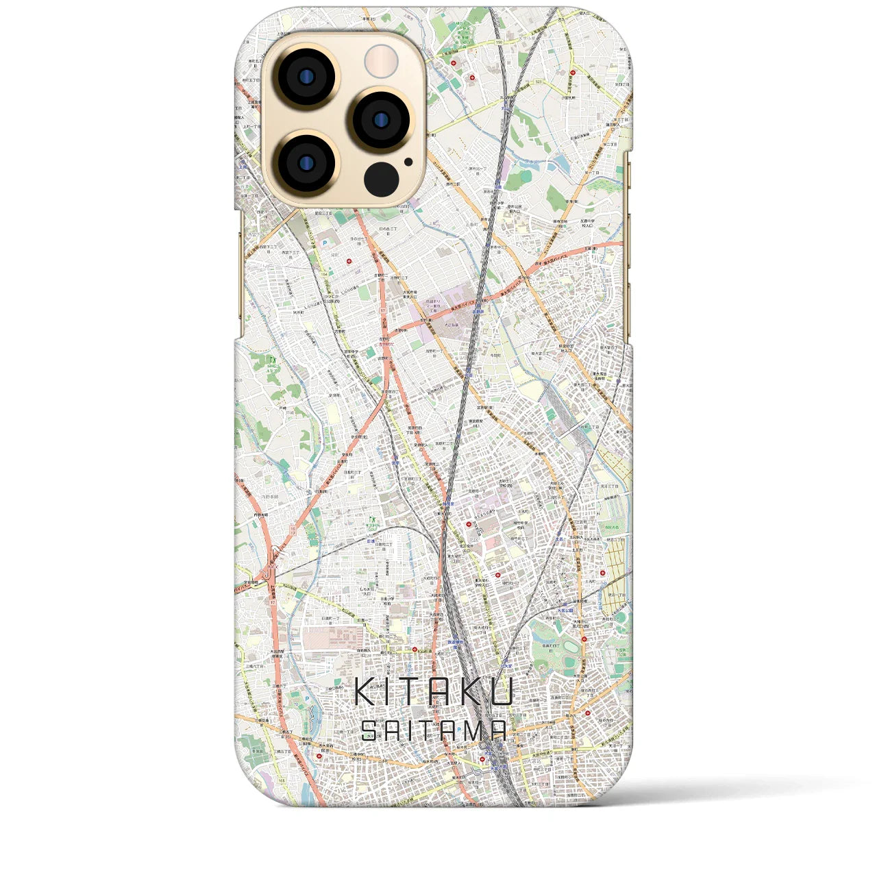 【北区(さいたま市)】地図柄iPhoneケース(バックカバータイプ)