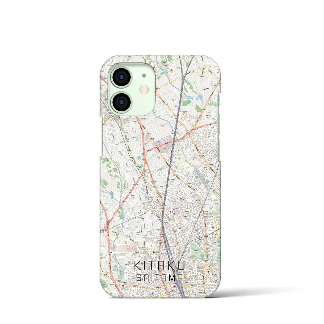 【北区(さいたま市)】地図柄iPhoneケース(バックカバータイプ)