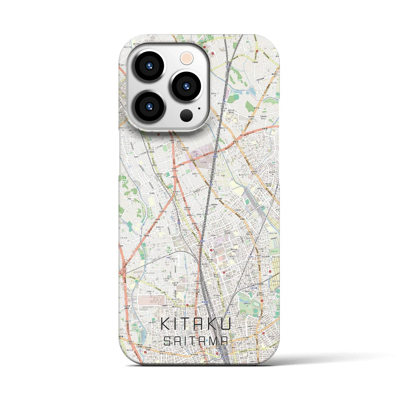 【北区(さいたま市)】地図柄iPhoneケース(バックカバータイプ)