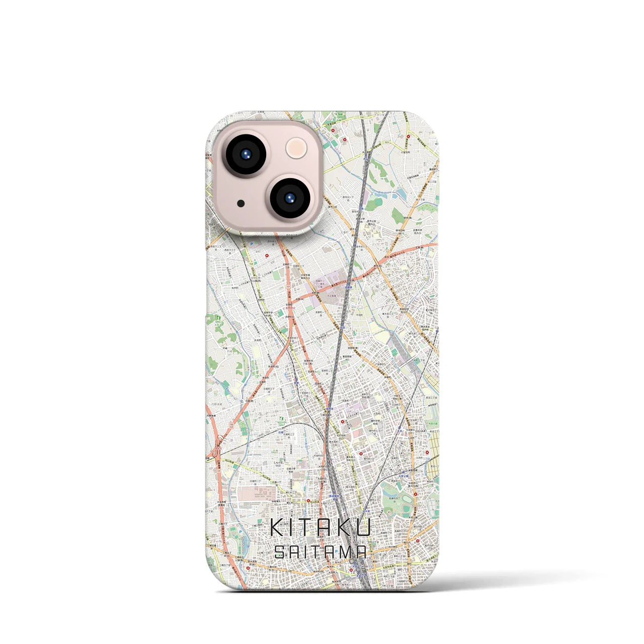 【北区(さいたま市)】地図柄iPhoneケース(バックカバータイプ)