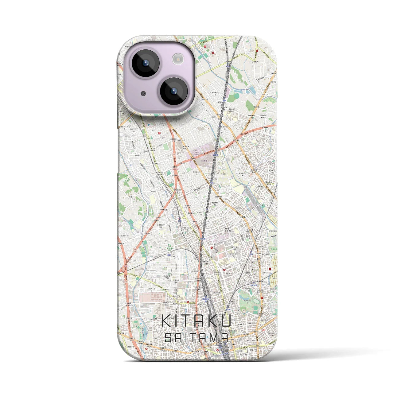 【北区(さいたま市)】地図柄iPhoneケース(バックカバータイプ)