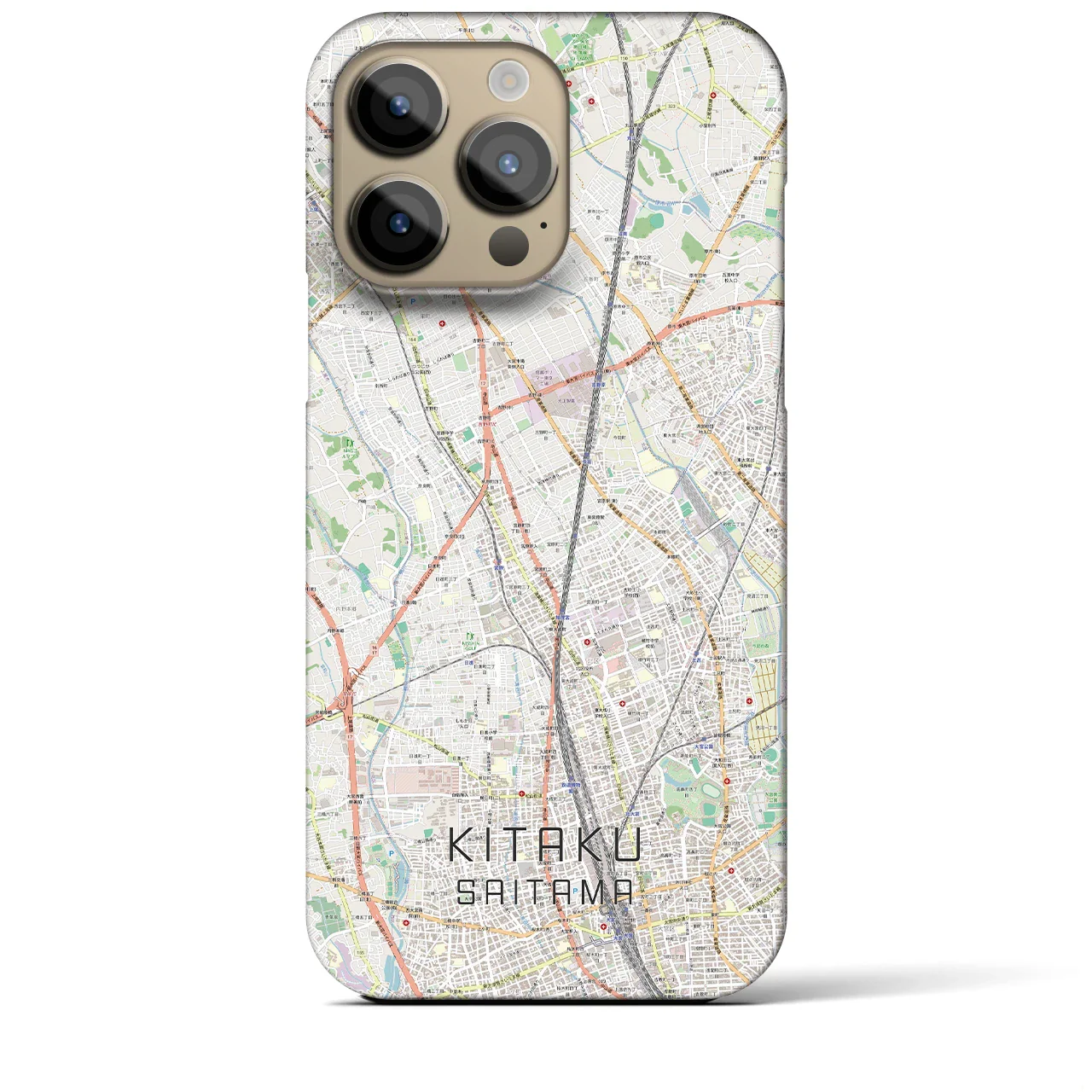 【北区(さいたま市)】地図柄iPhoneケース(バックカバータイプ)