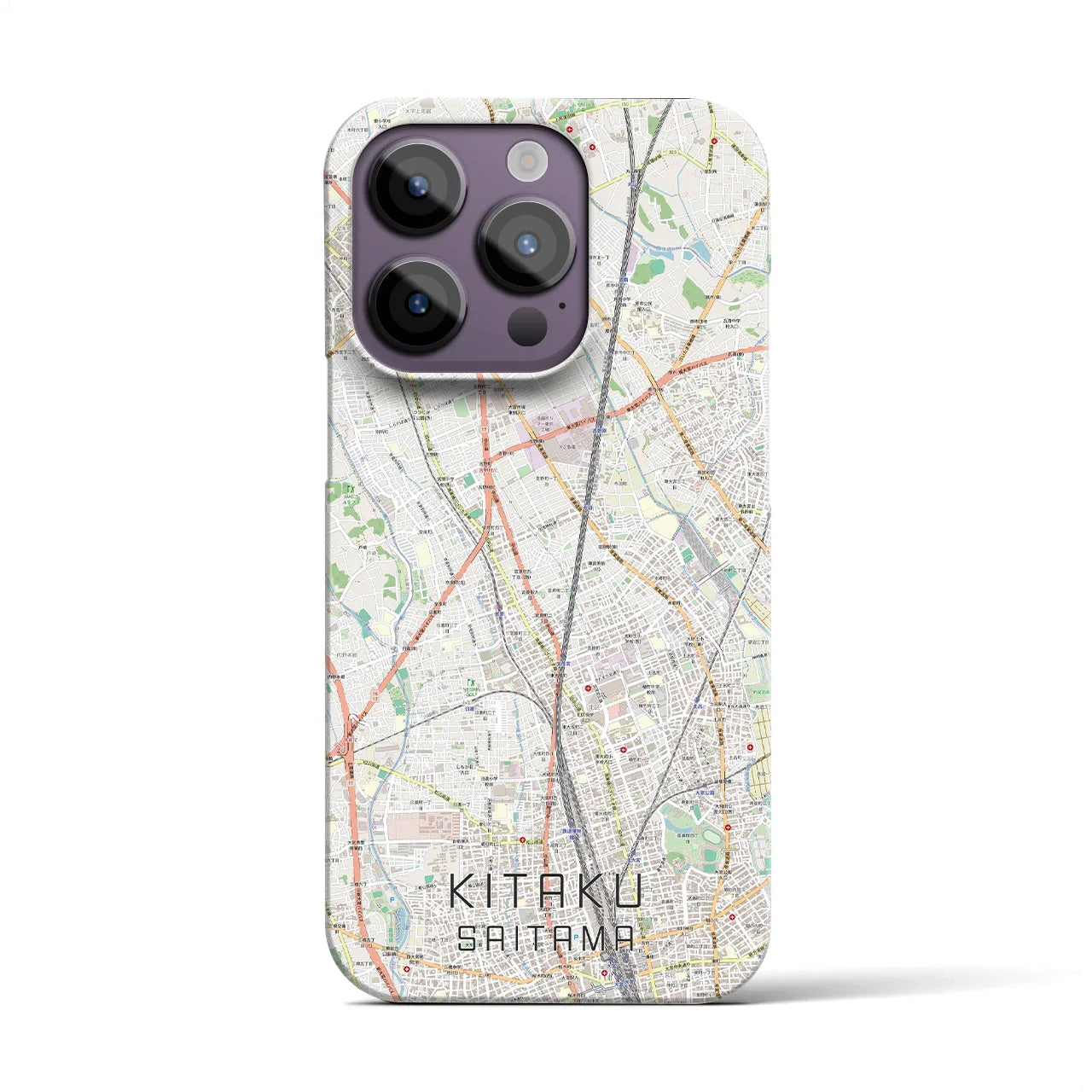 【北区(さいたま市)】地図柄iPhoneケース(バックカバータイプ)