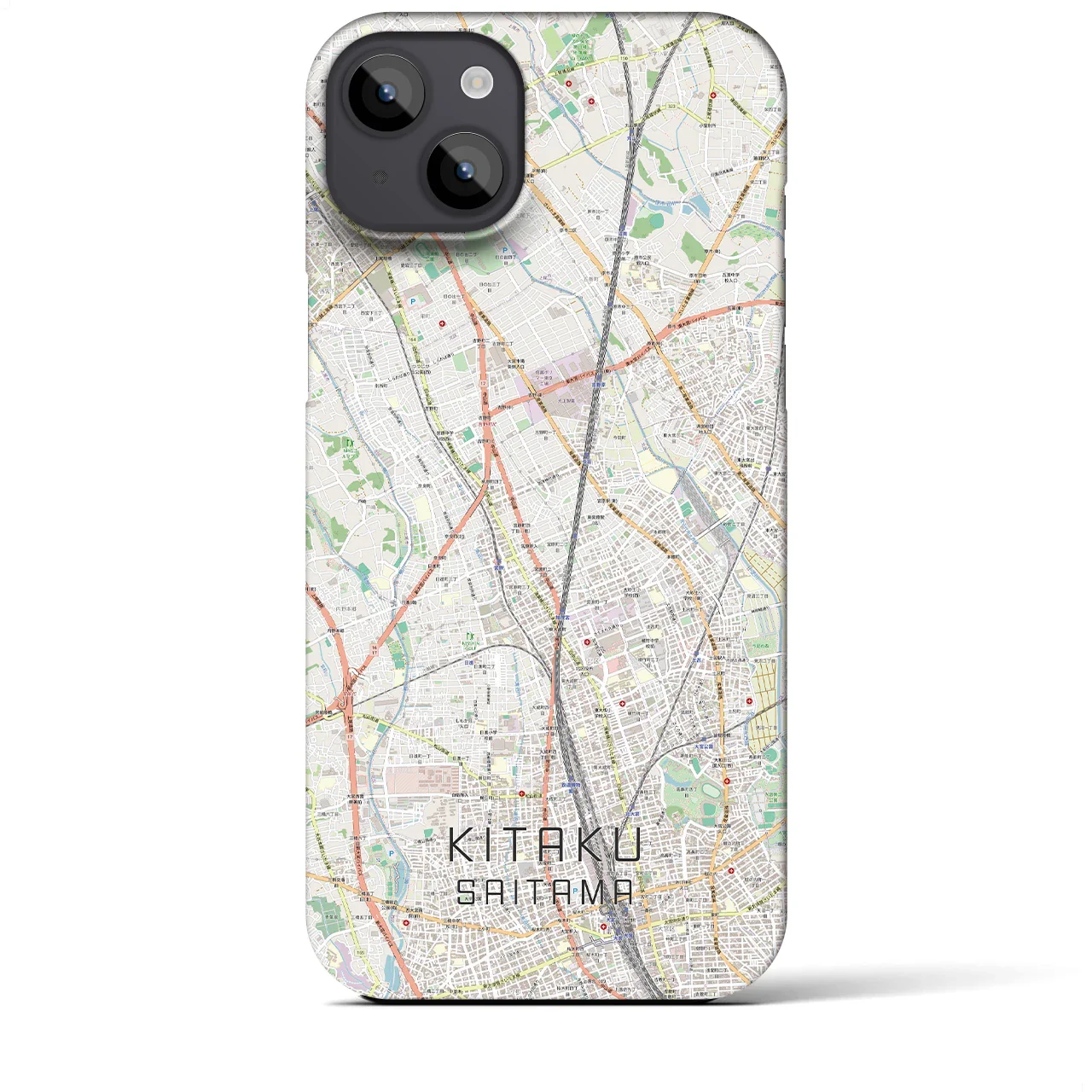 【北区(さいたま市)】地図柄iPhoneケース(バックカバータイプ)