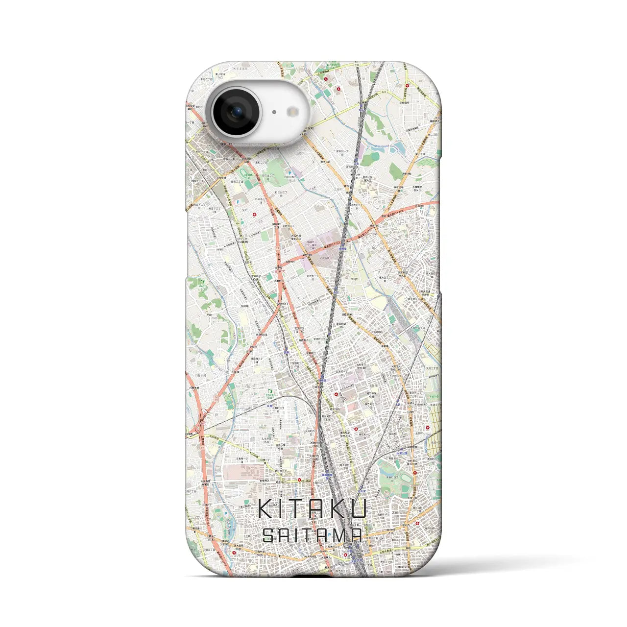 【北区(さいたま市)】地図柄iPhoneケース(バックカバータイプ)
