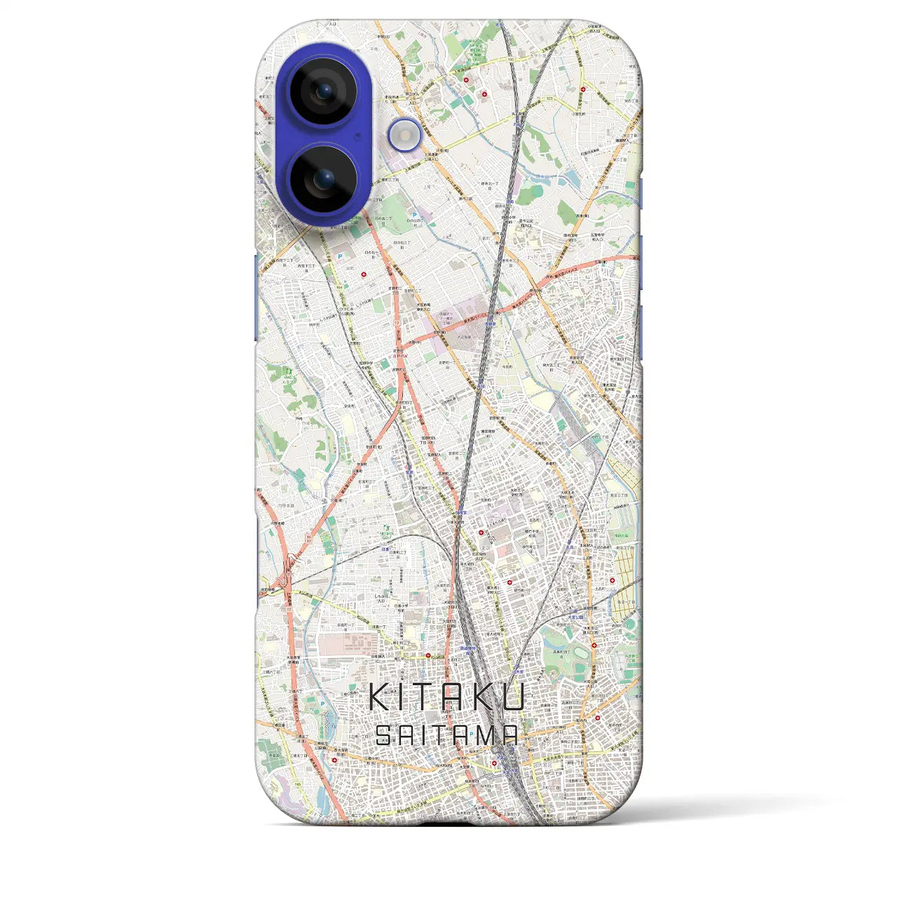 【北区(さいたま市)】地図柄iPhoneケース(バックカバータイプ)