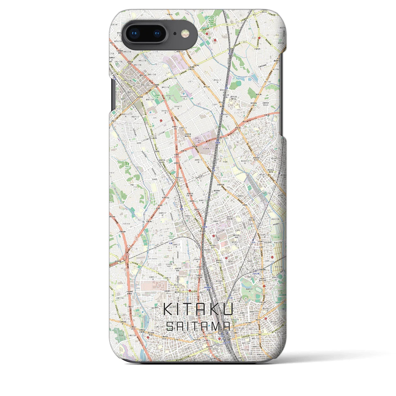 【北区(さいたま市)】地図柄iPhoneケース(バックカバータイプ)