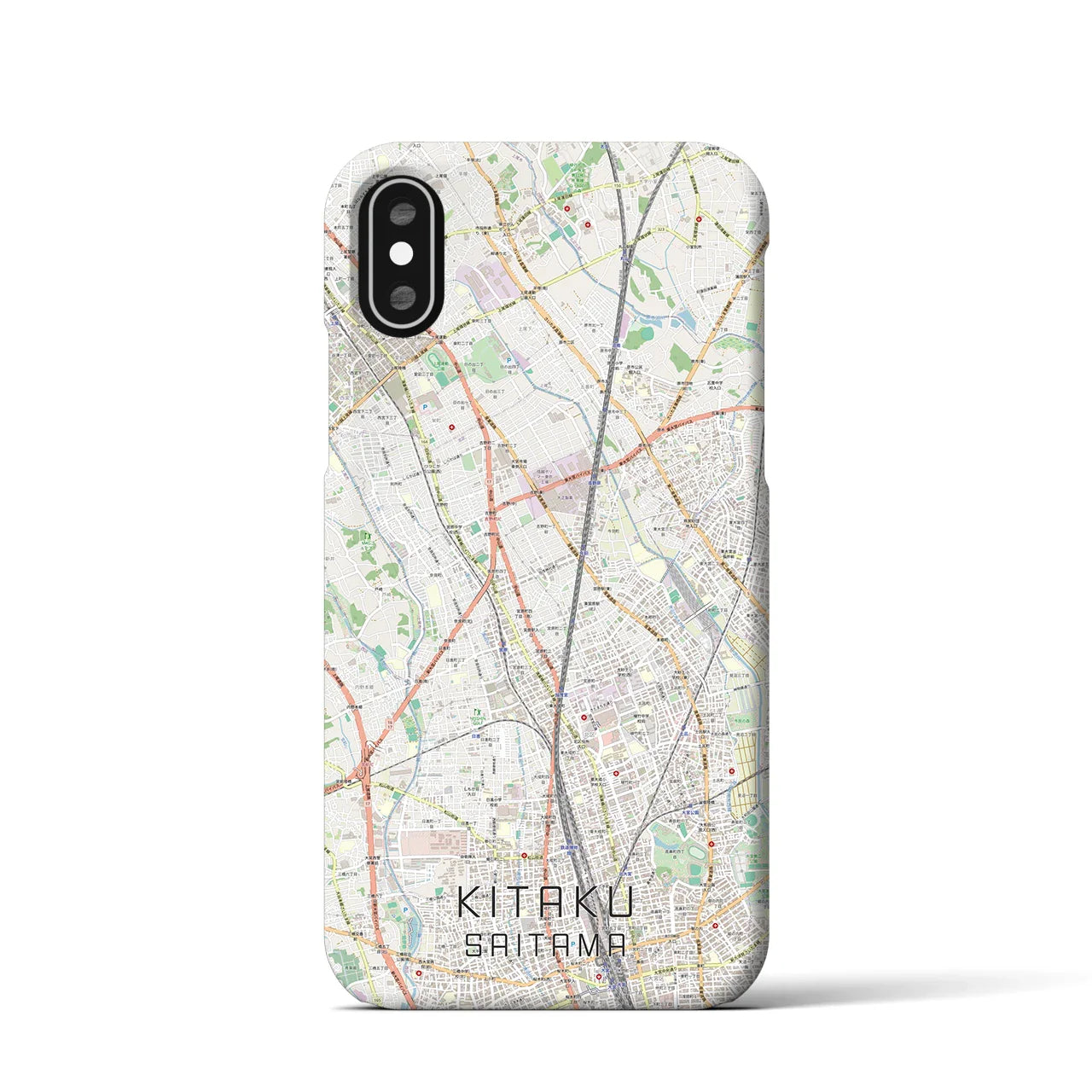 【北区(さいたま市)】地図柄iPhoneケース(バックカバータイプ)