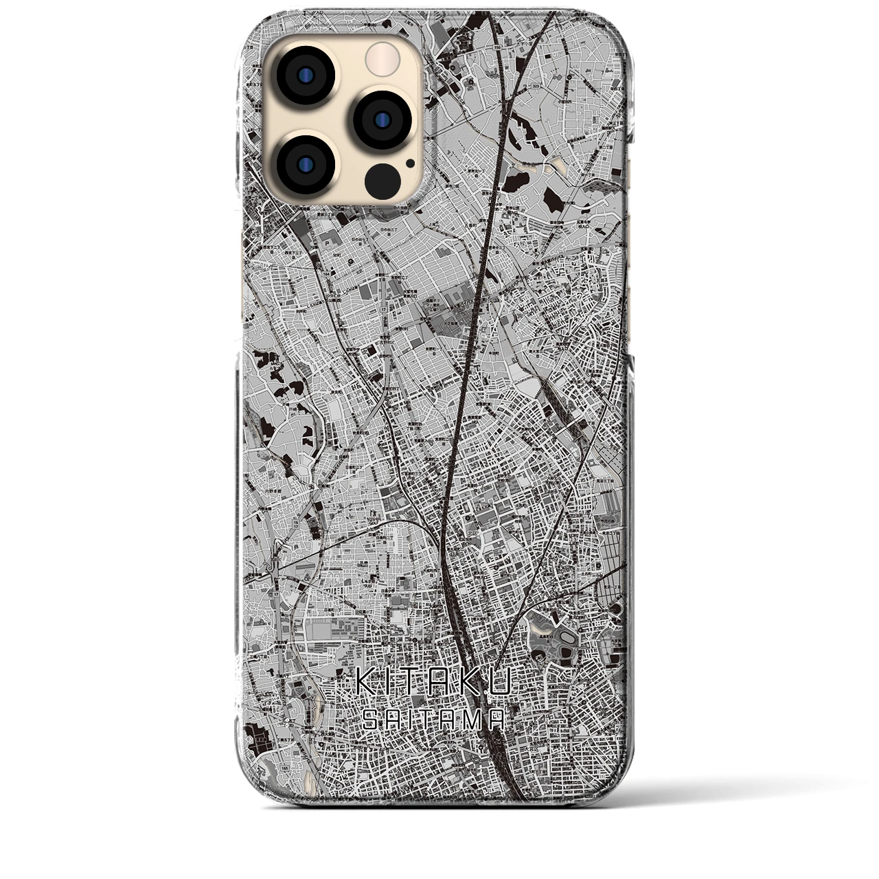 【北区(さいたま市)】地図柄iPhoneケース(クリアタイプ)