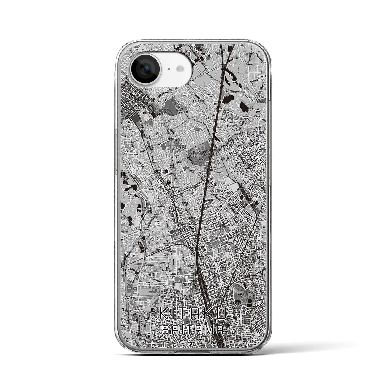 【北区(さいたま市)】地図柄iPhoneケース(クリアタイプ)