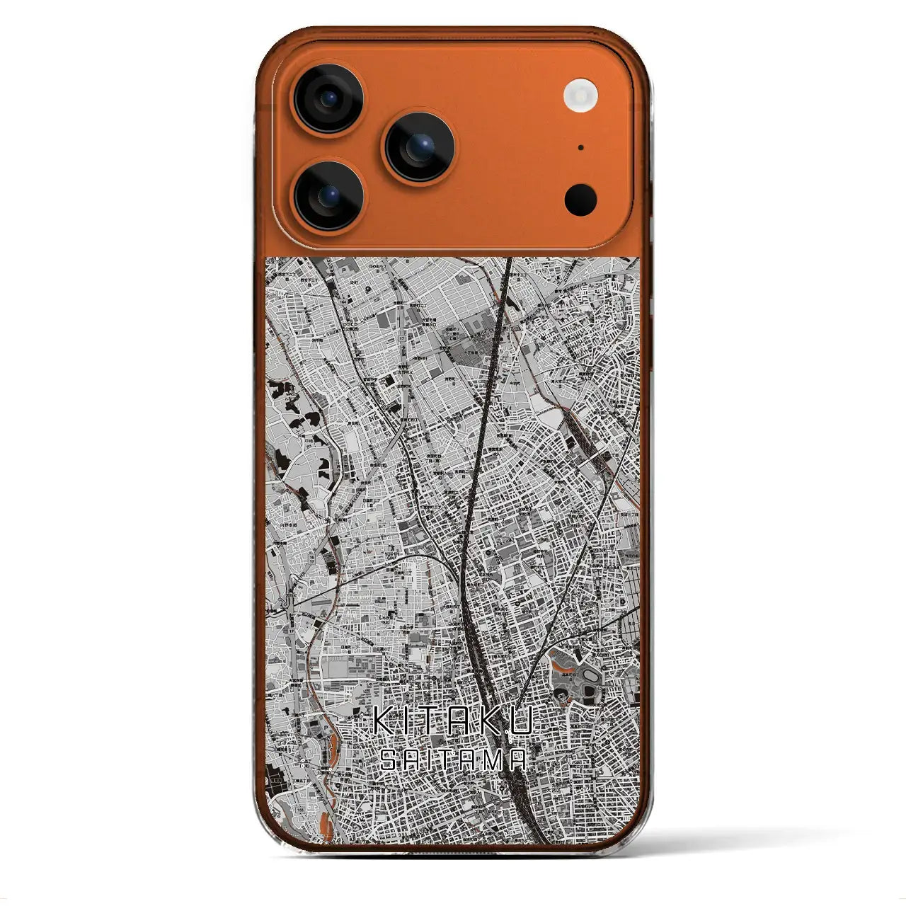 【北区(さいたま市)】地図柄iPhoneケース(クリアタイプ)