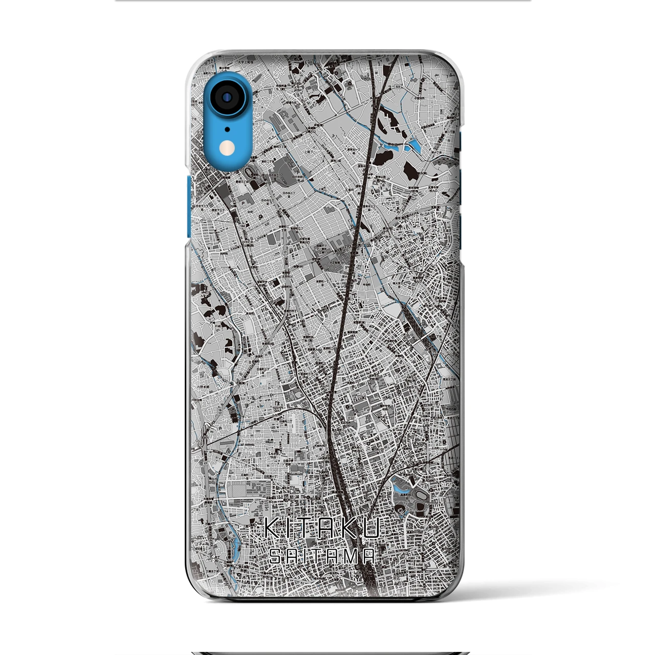 【北区(さいたま市)】地図柄iPhoneケース(クリアタイプ)