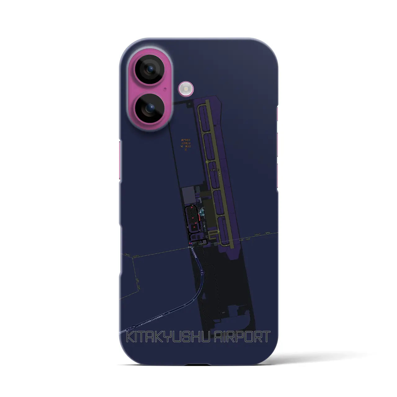 【北九州空港(福岡県)】地図柄iPhoneケース(バックカバータイプ)