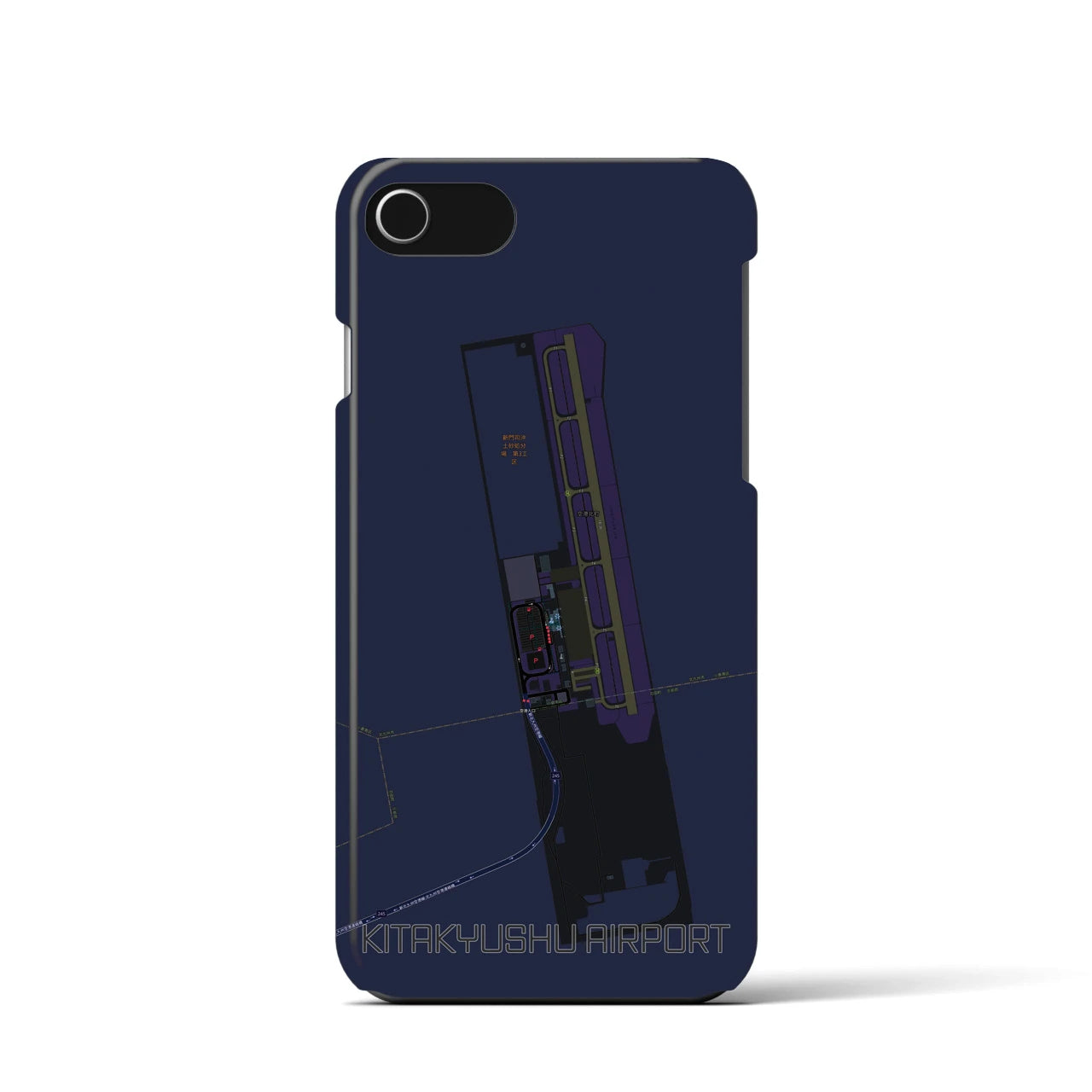 【北九州空港(福岡県)】地図柄iPhoneケース(バックカバータイプ)