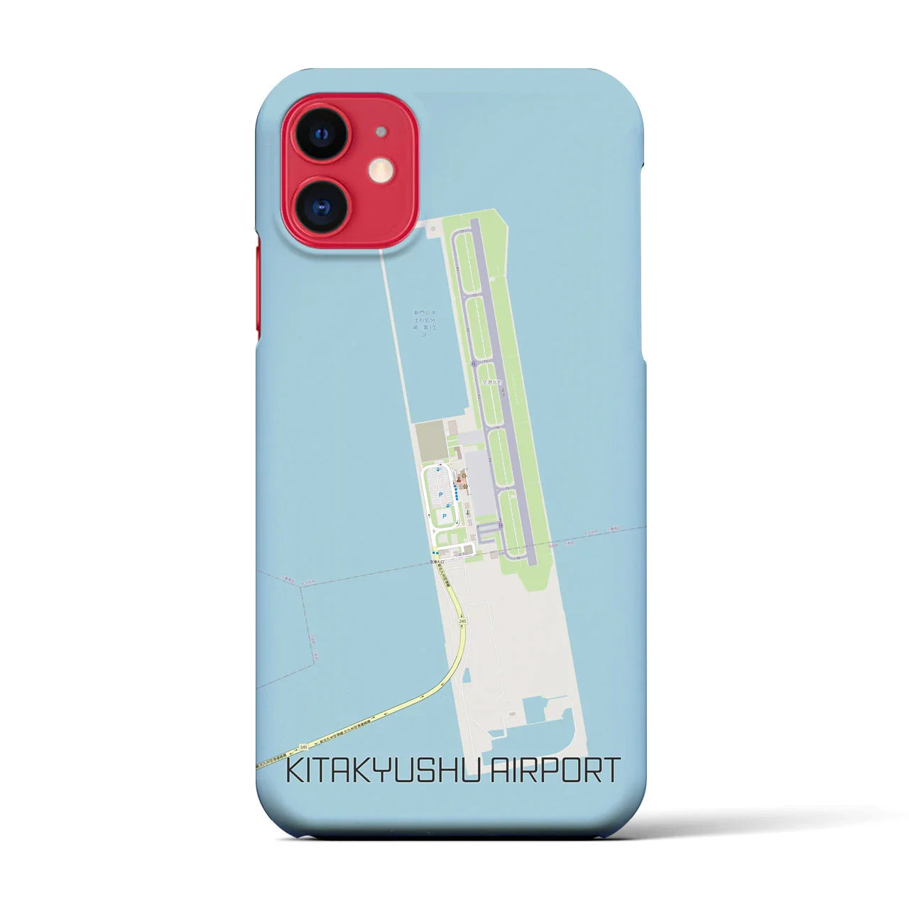 【北九州空港(福岡県)】地図柄iPhoneケース(バックカバータイプ)