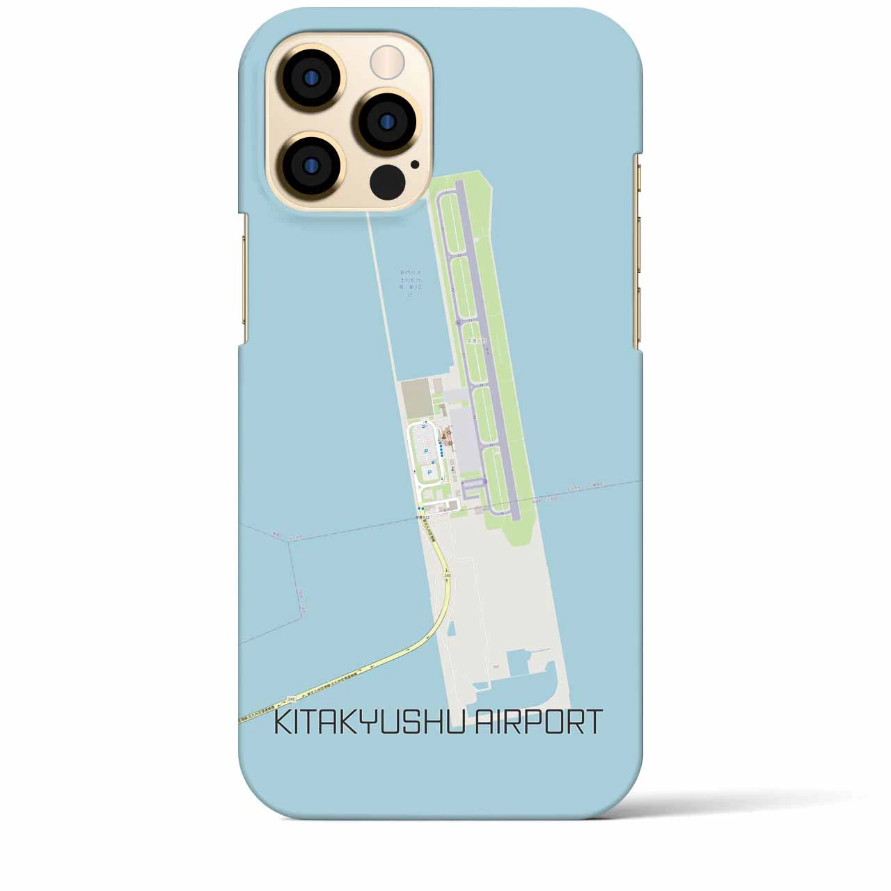 【北九州空港(福岡県)】地図柄iPhoneケース(バックカバータイプ)